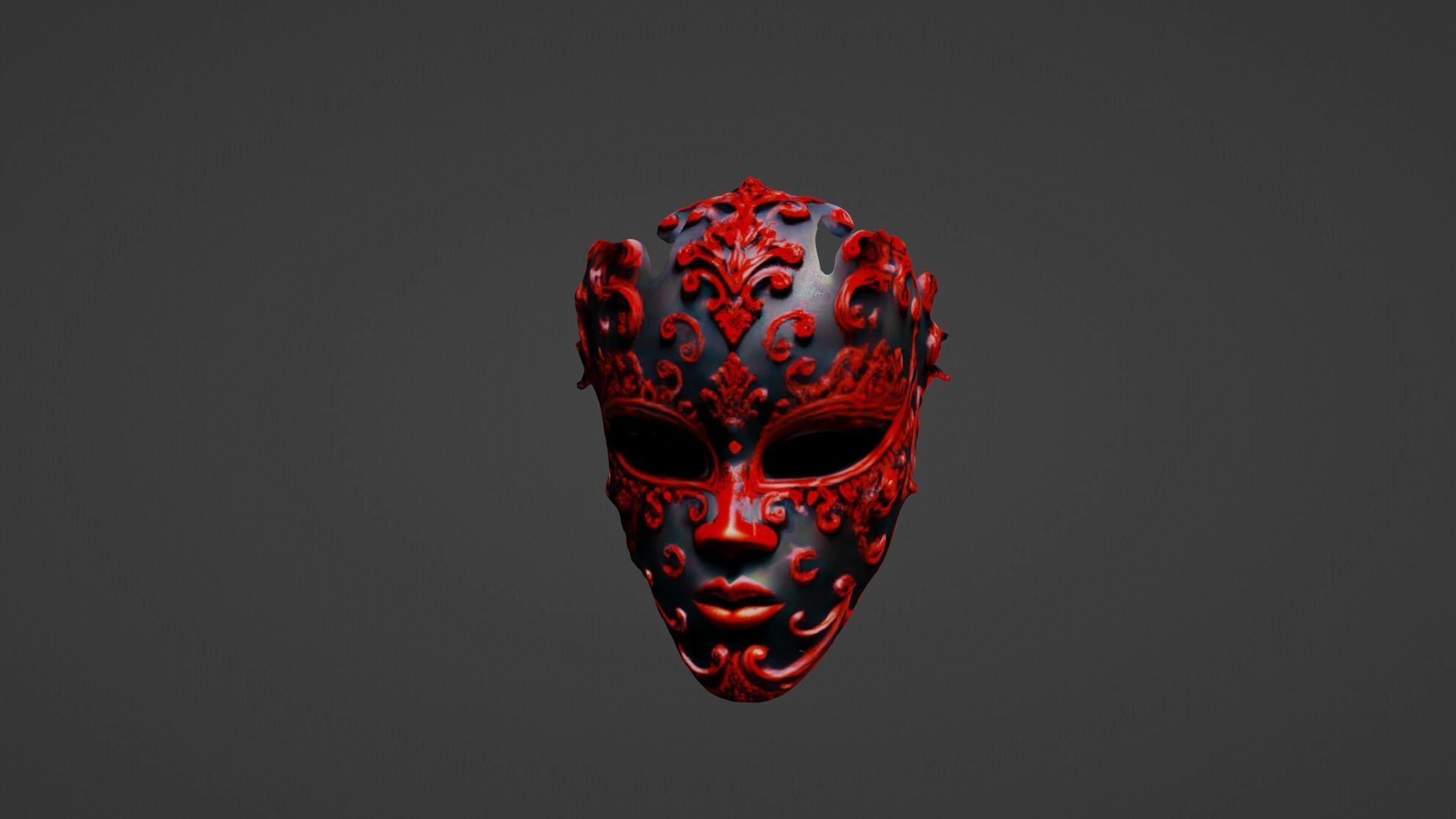 Cosplay Mask Low-poly 3D model_4
