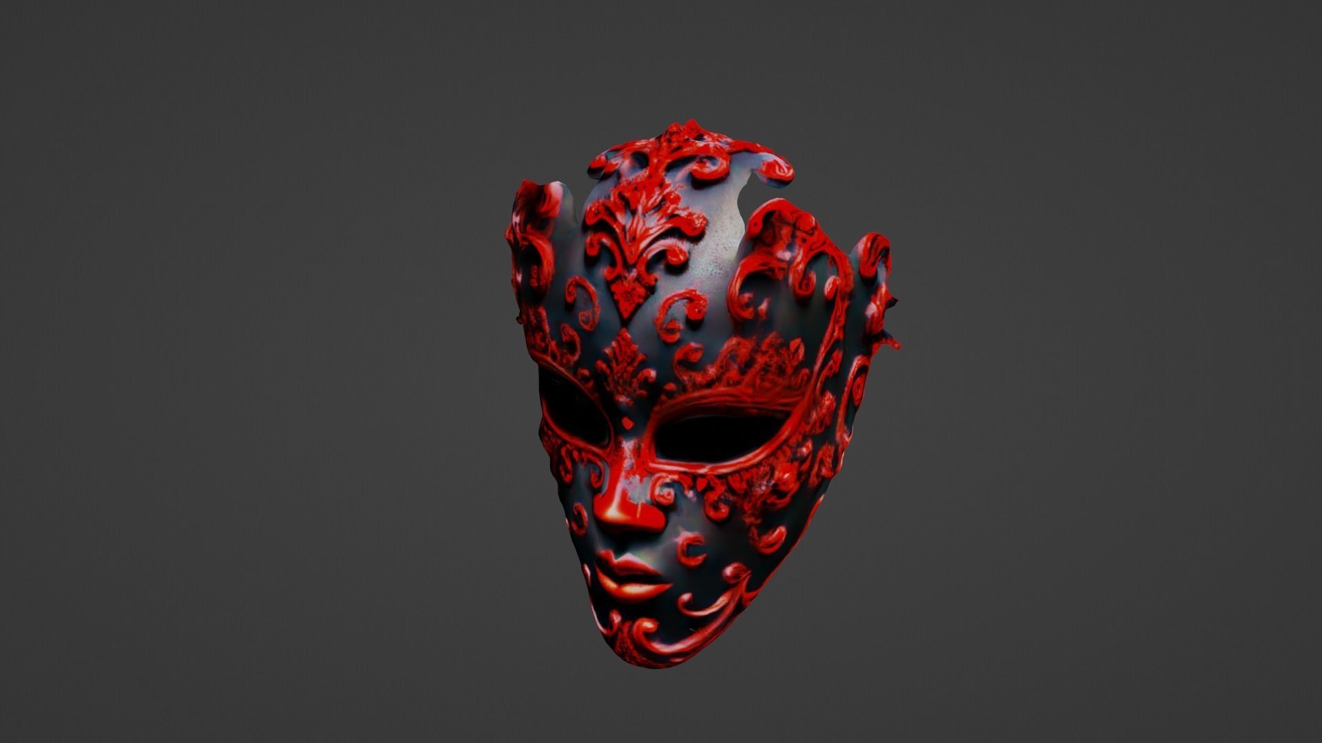 Cosplay Mask Low-poly 3D model_2