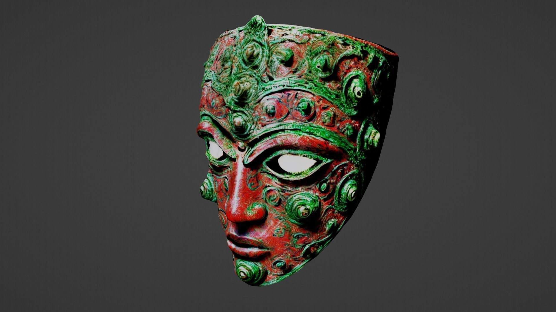 Cosplay Mask Low-poly 3D model_2