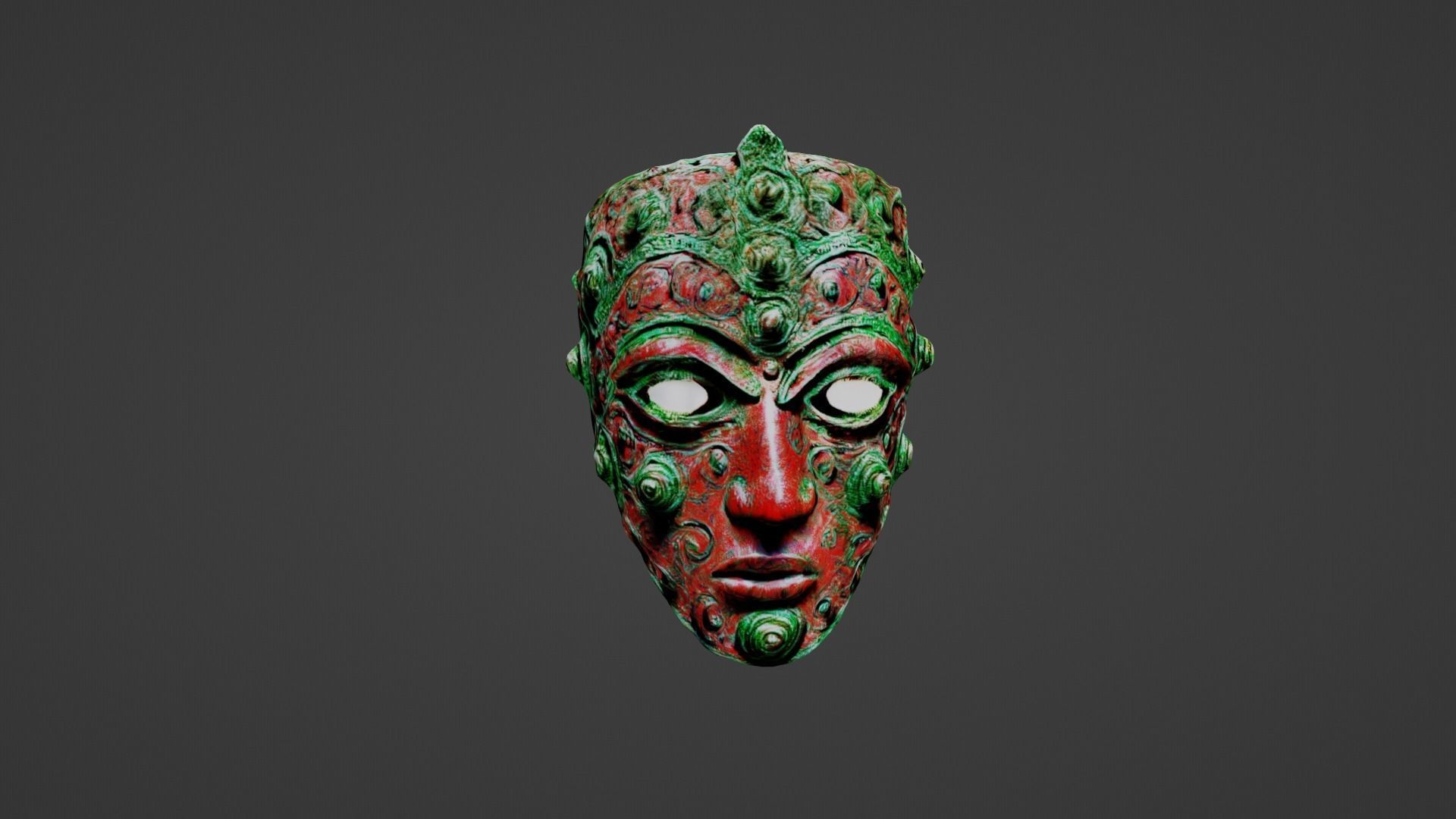 Cosplay Mask Low-poly 3D model_5