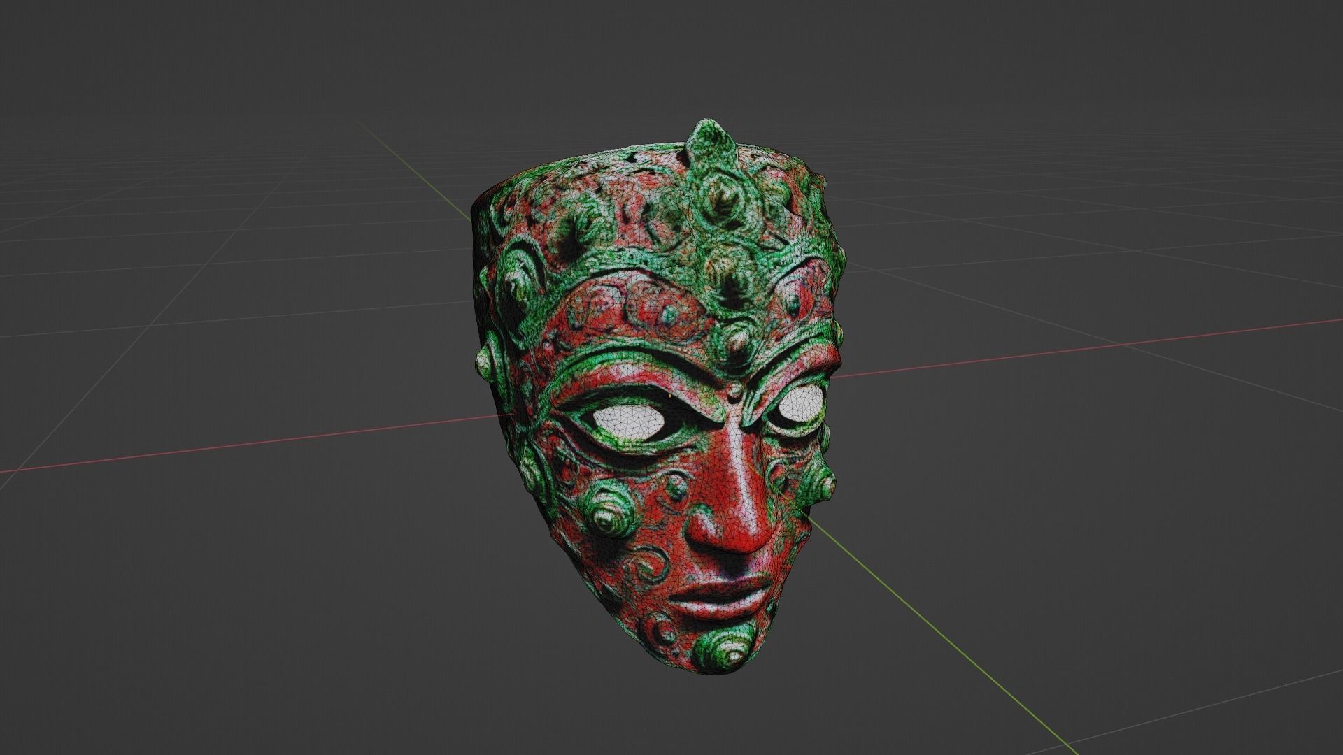 Cosplay Mask Low-poly 3D model_8