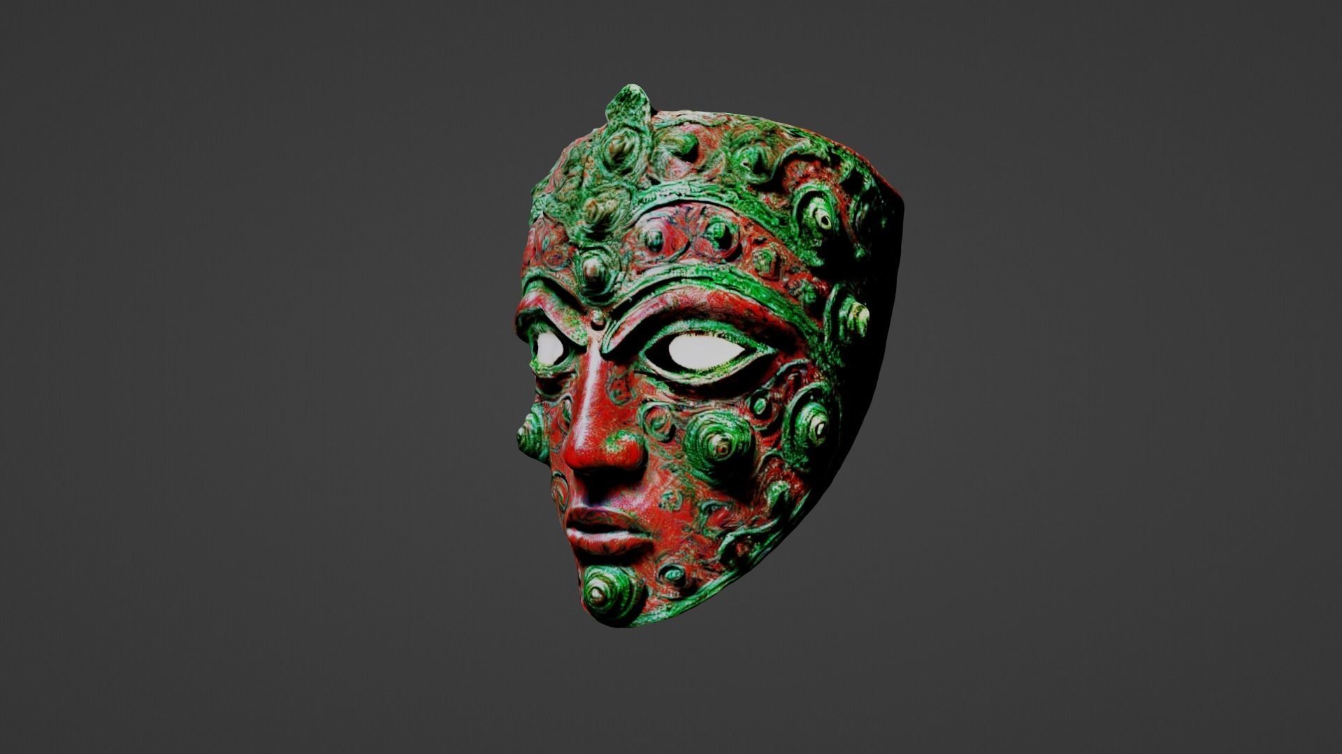 Cosplay Mask Low-poly 3D model_6