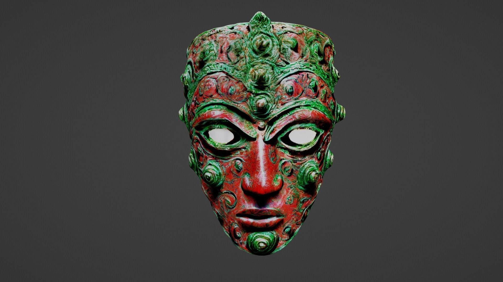 Cosplay Mask Low-poly 3D model_1