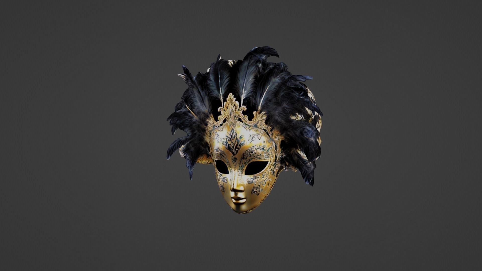 Halloween Mask Low-poly 3D model_6