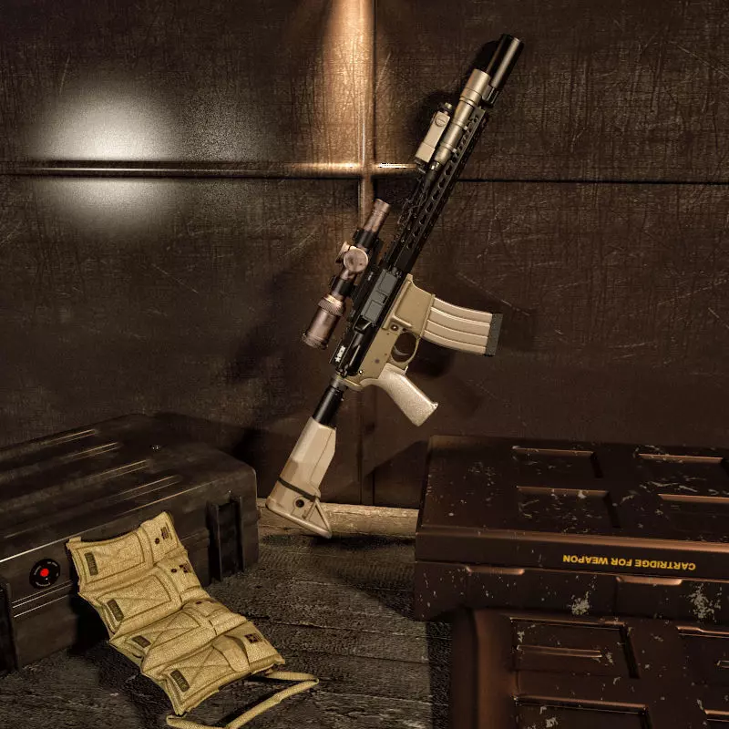 BCM Machine Gun 3D model_0