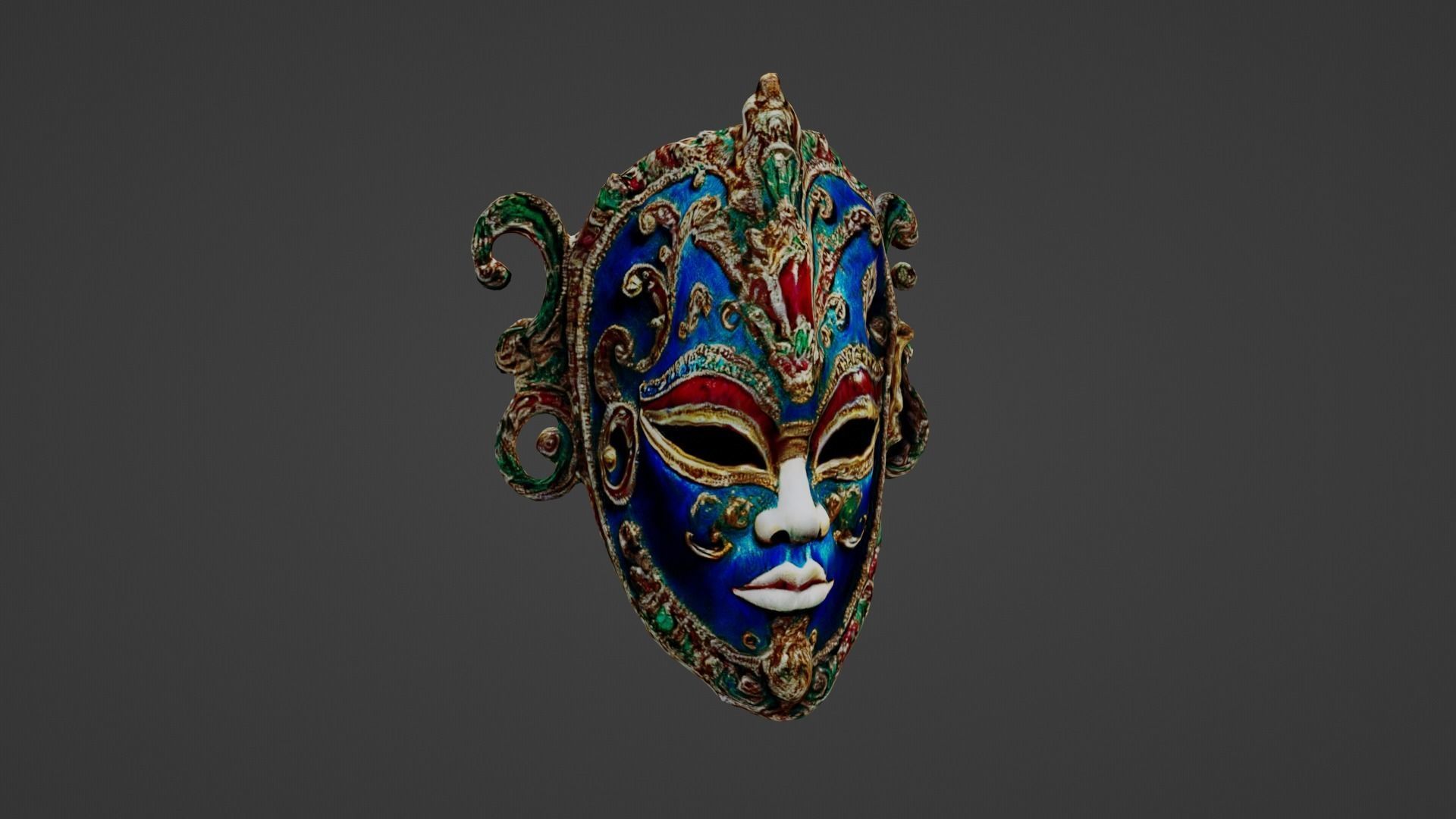 Halloween Mask Low-poly 3D model_3