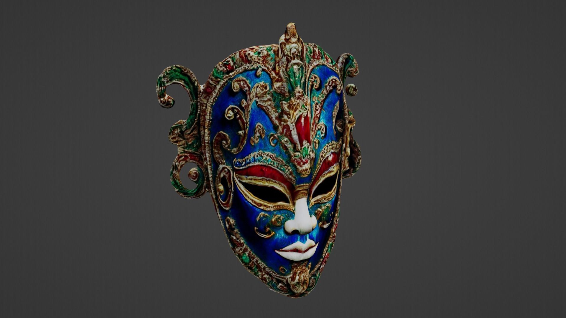Halloween Mask Low-poly 3D model_1