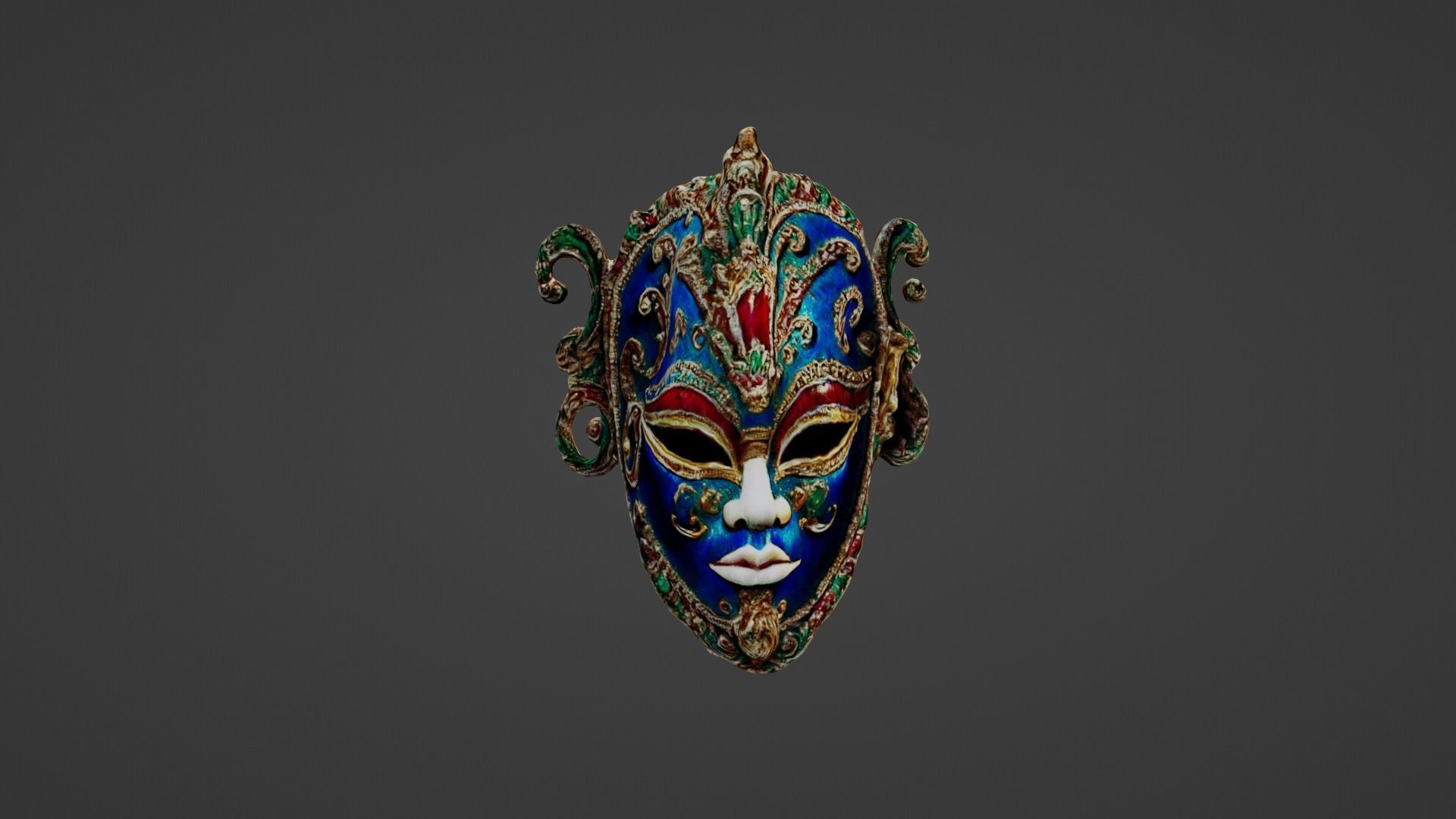 Halloween Mask Low-poly 3D model_5