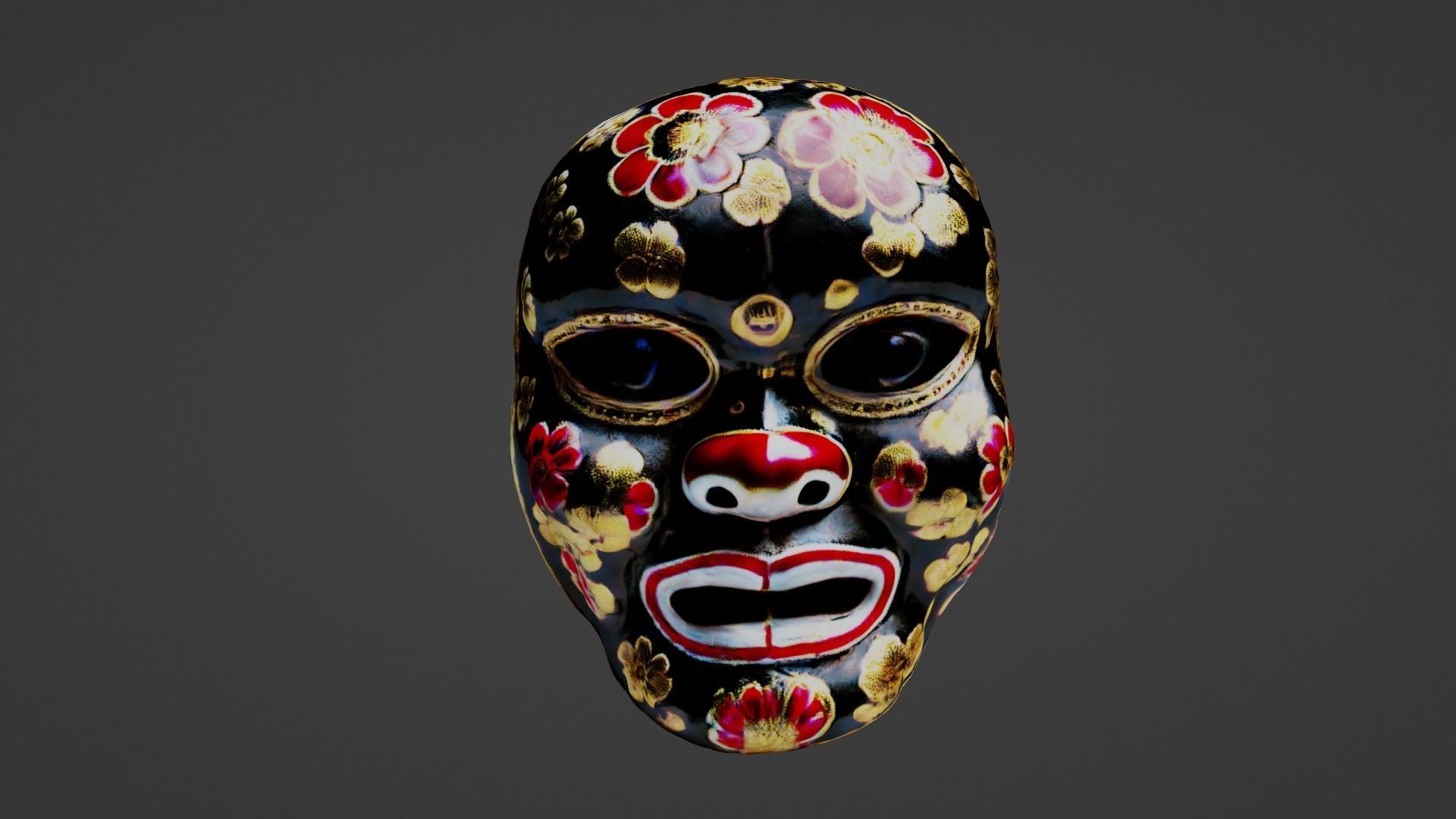 Halloween Mask Low-poly 3D model_1