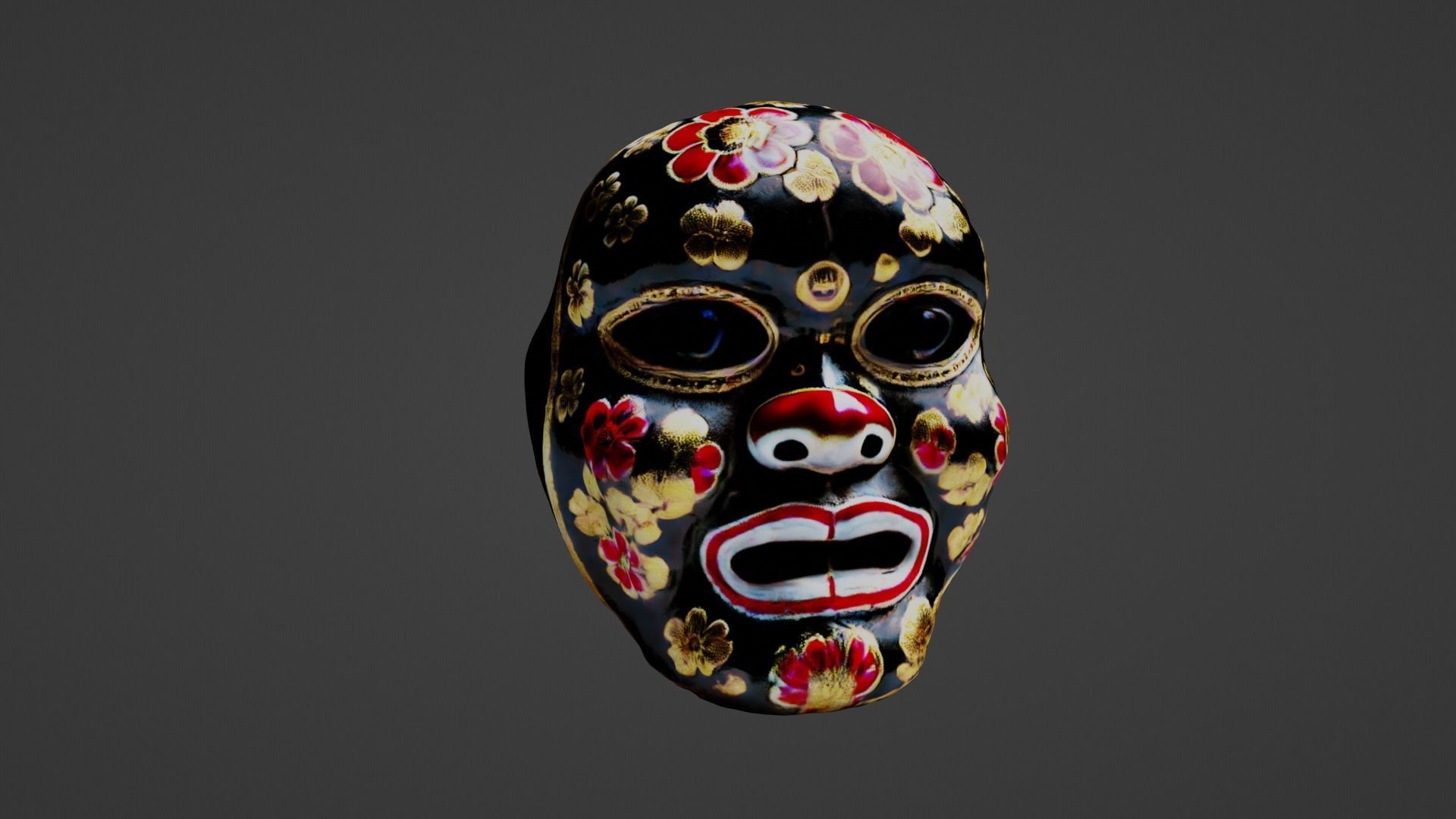 Halloween Mask Low-poly 3D model_7
