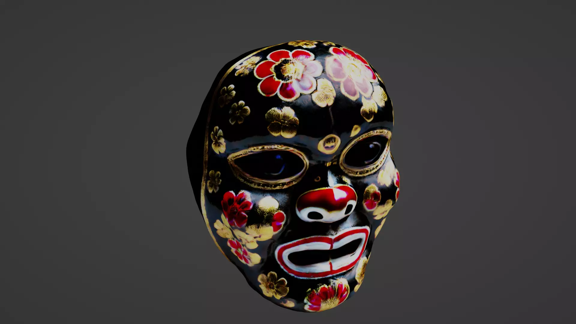 Halloween Mask Low-poly 3D model_0