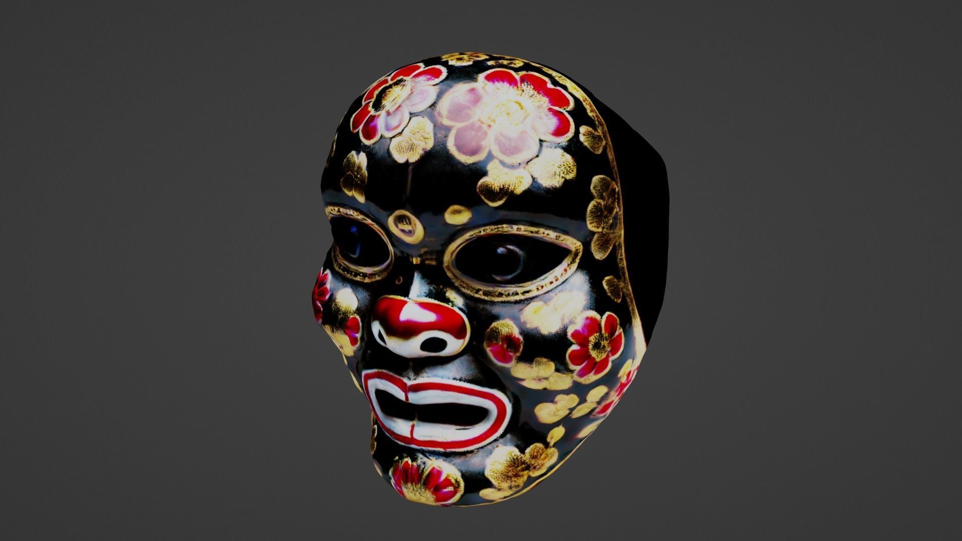 Halloween Mask Low-poly 3D model_2