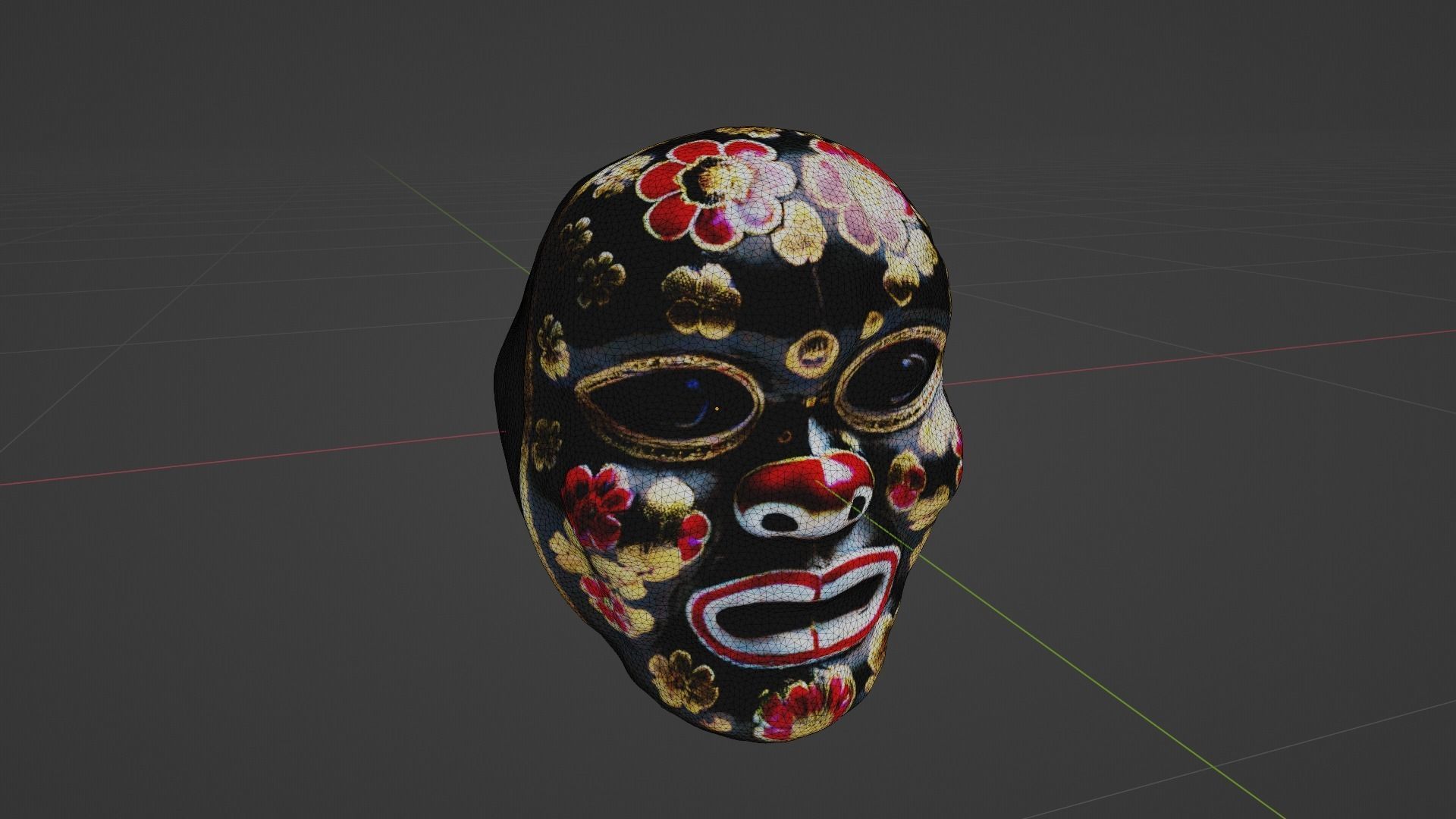 Halloween Mask Low-poly 3D model_8