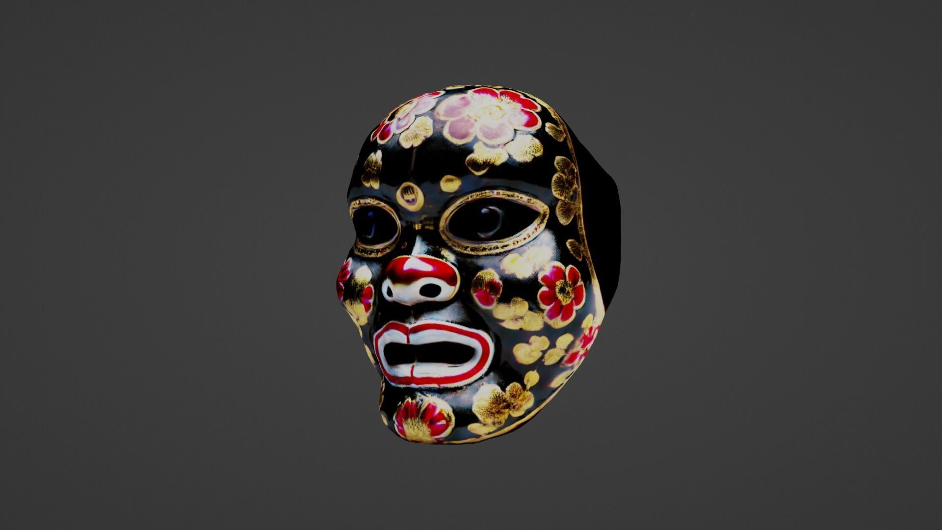 Halloween Mask Low-poly 3D model_6