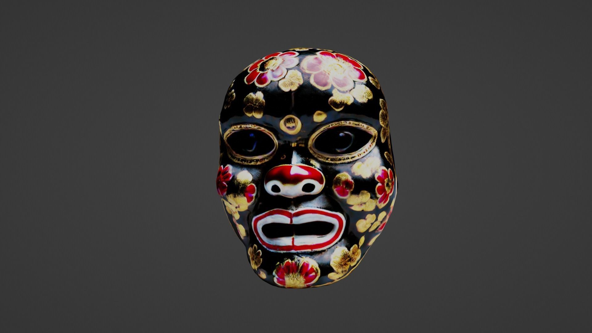 Halloween Mask Low-poly 3D model_4