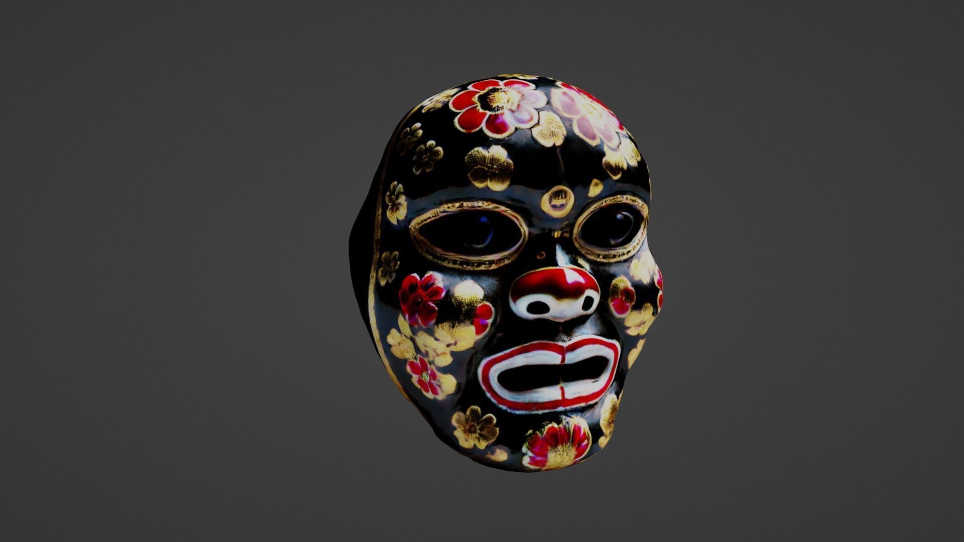 Halloween Mask Low-poly 3D model_3