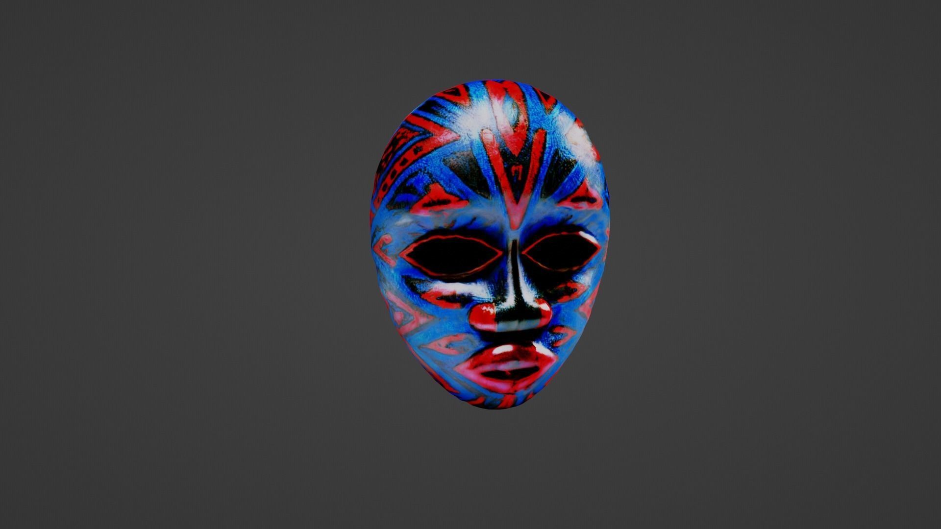 Cosplay Mask Low-poly 3D model_3