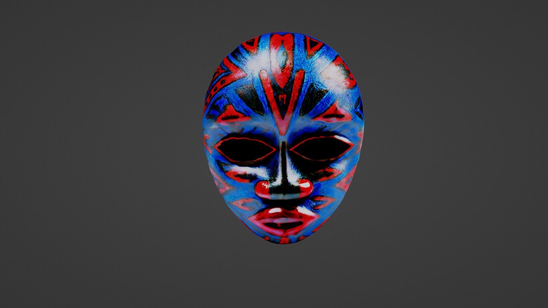 Cosplay Mask Low-poly 3D model_1