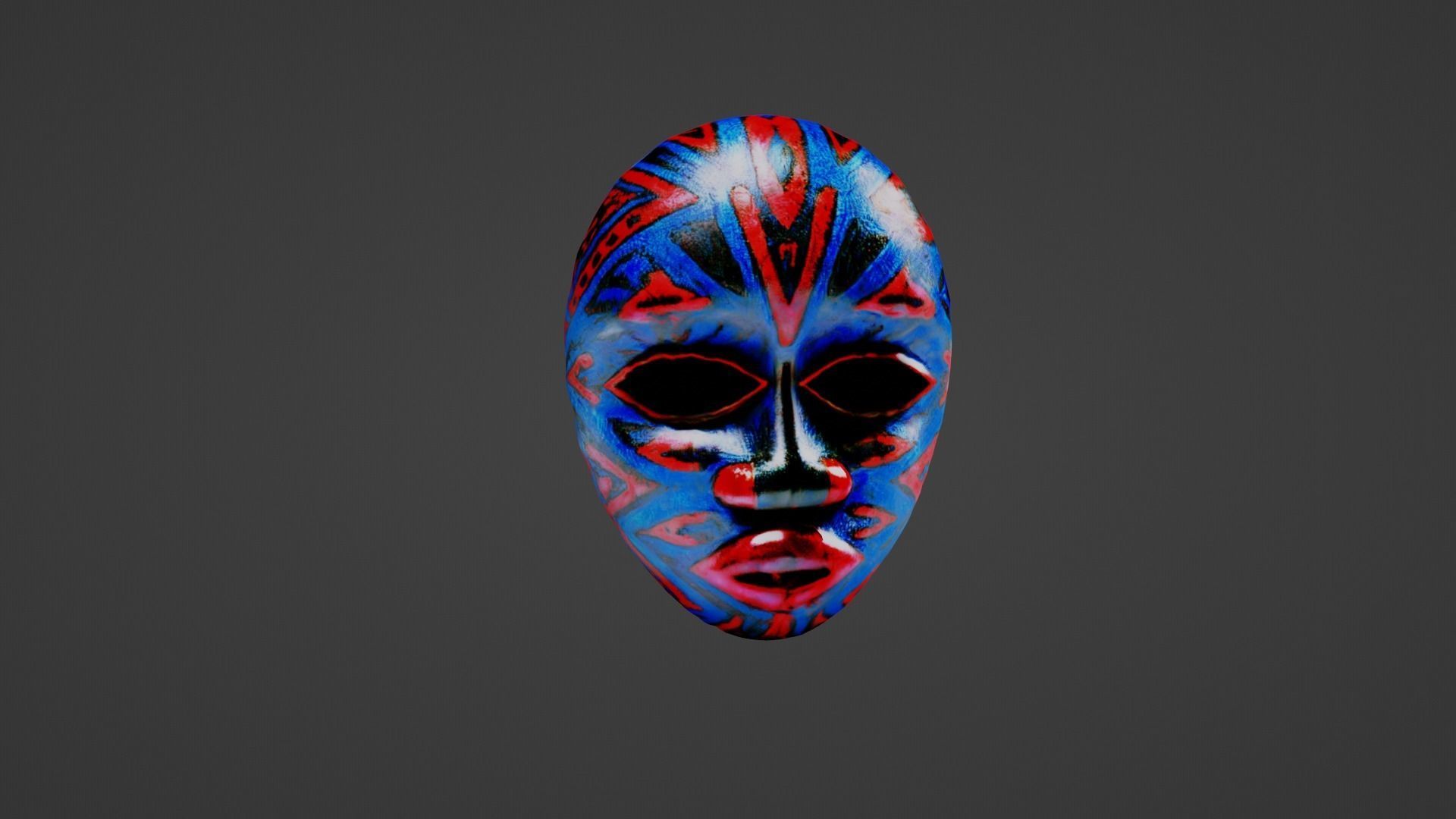 Cosplay Mask Low-poly 3D model_7