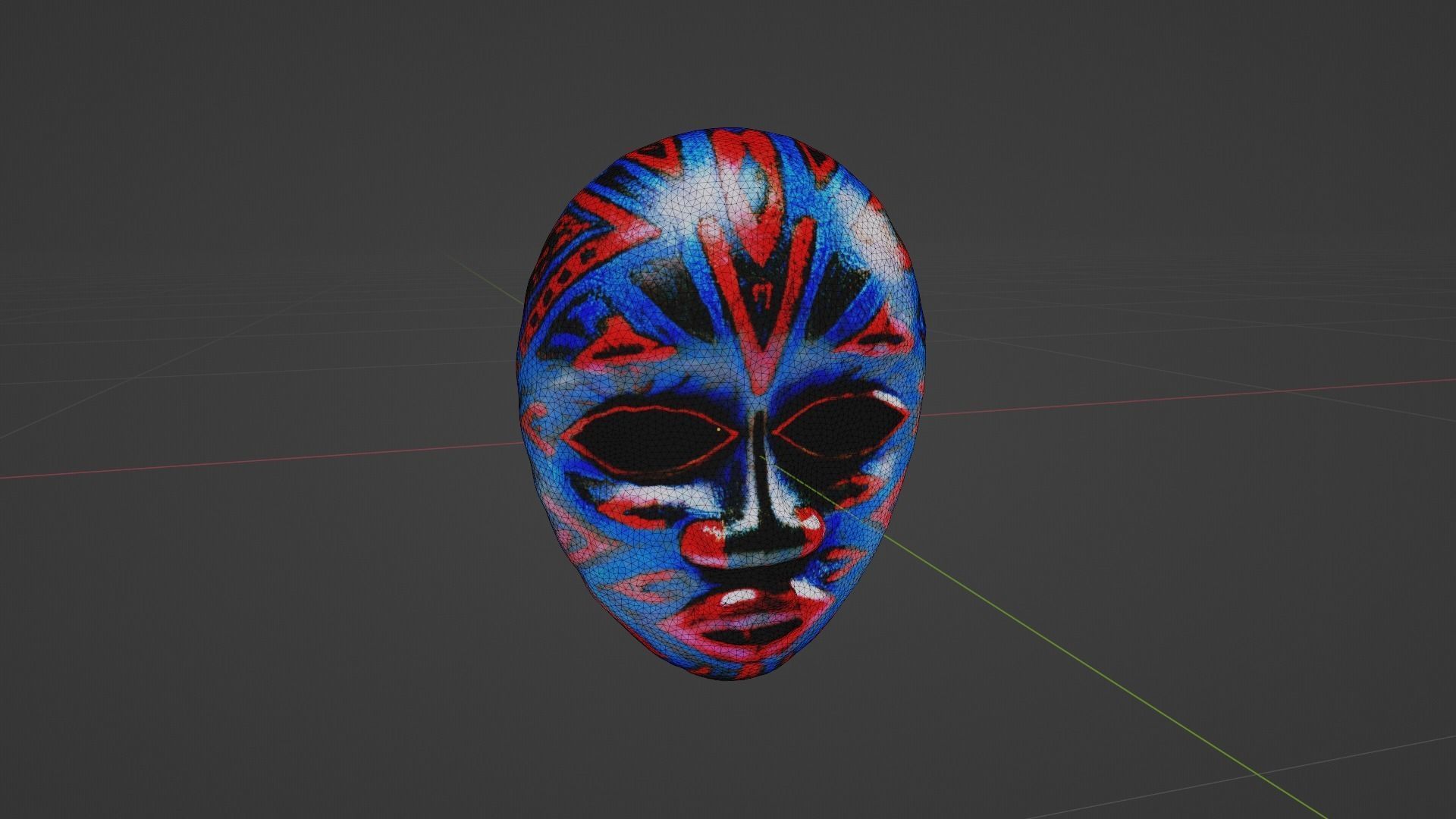 Cosplay Mask Low-poly 3D model_8