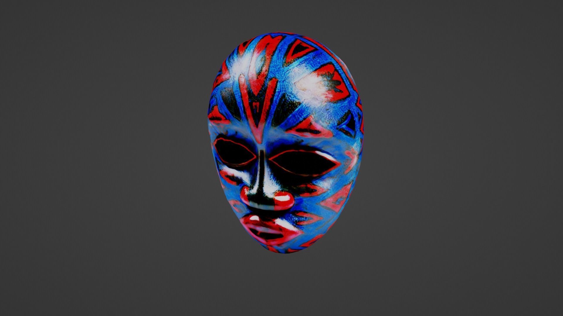 Cosplay Mask Low-poly 3D model_2