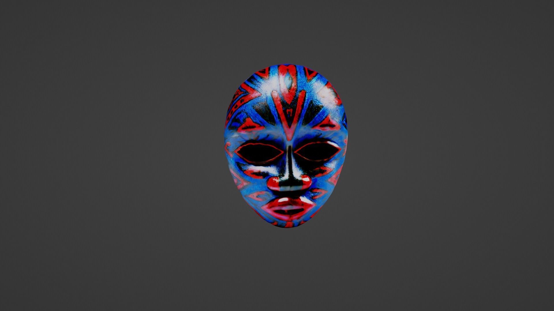 Cosplay Mask Low-poly 3D model_5