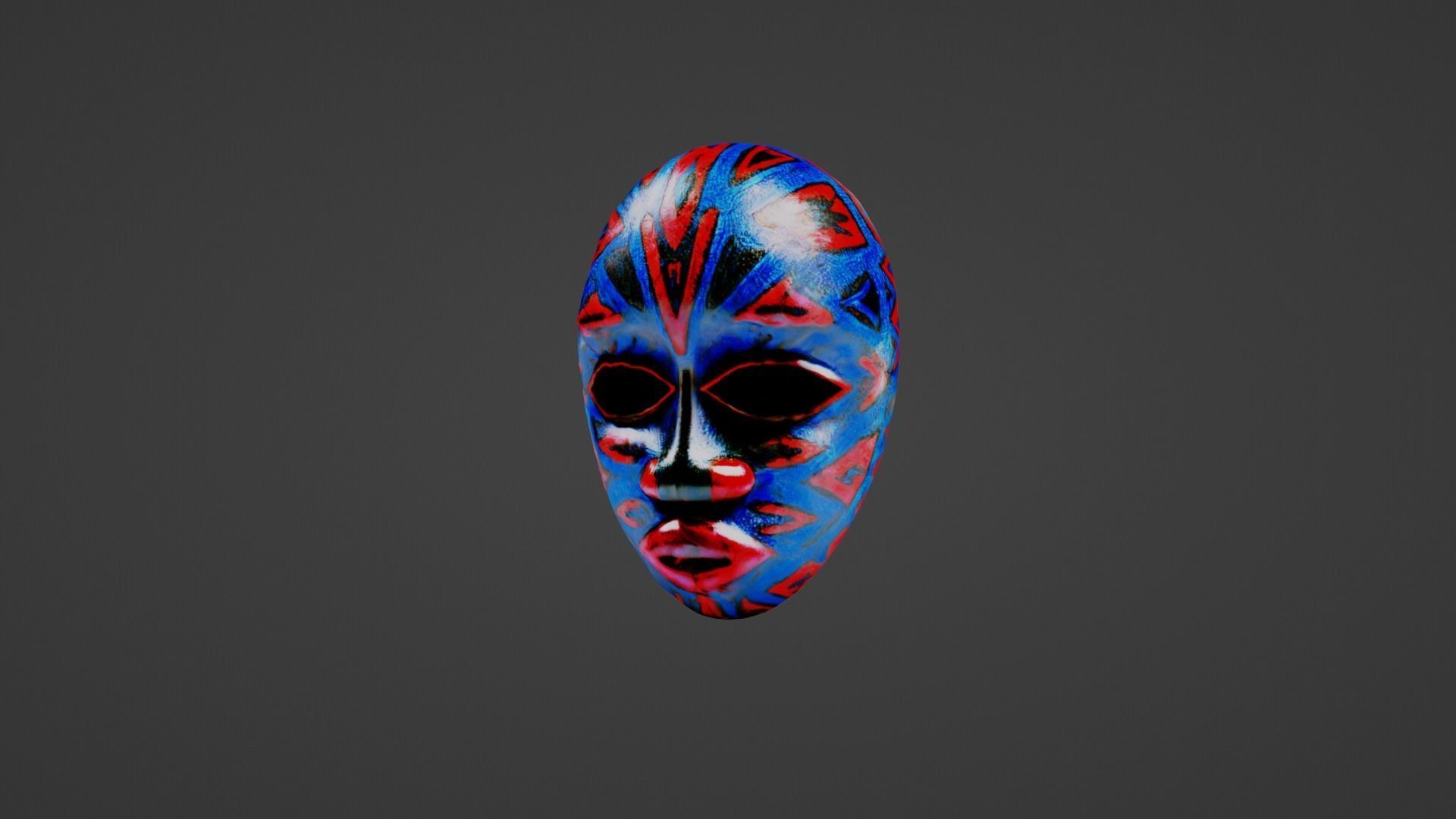 Cosplay Mask Low-poly 3D model_6