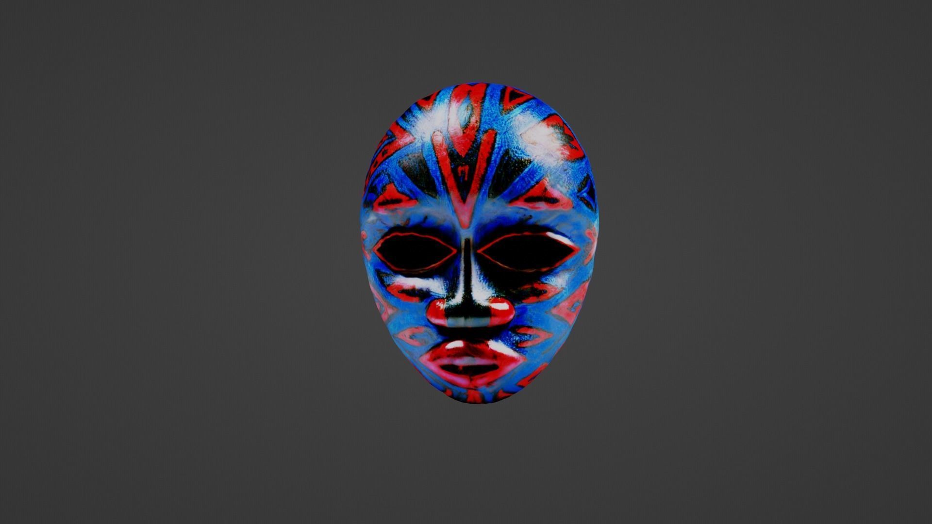 Cosplay Mask Low-poly 3D model_4