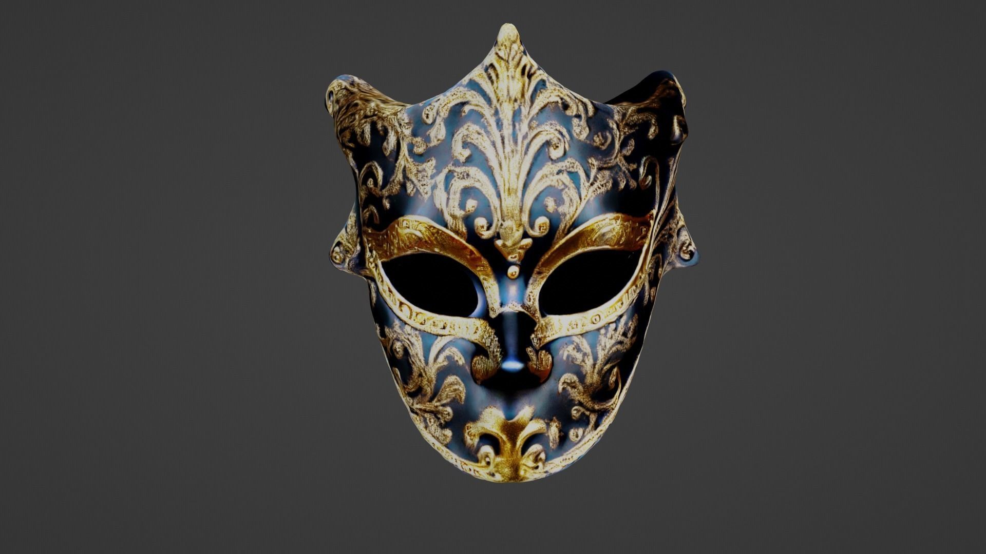 Cosplay Mask Low-poly 3D model_1