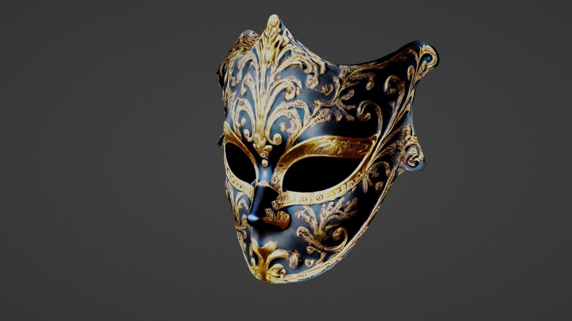 Cosplay Mask Low-poly 3D model_2
