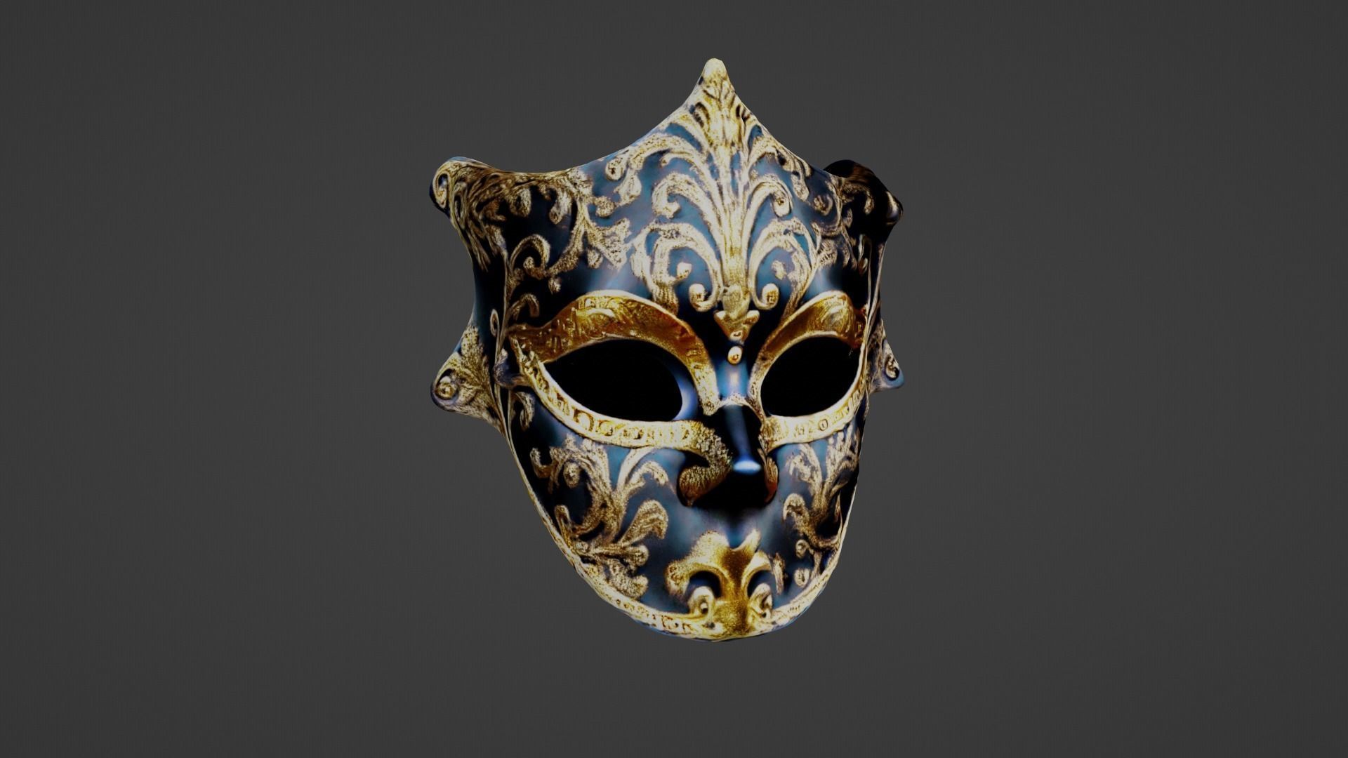 Cosplay Mask Low-poly 3D model_7