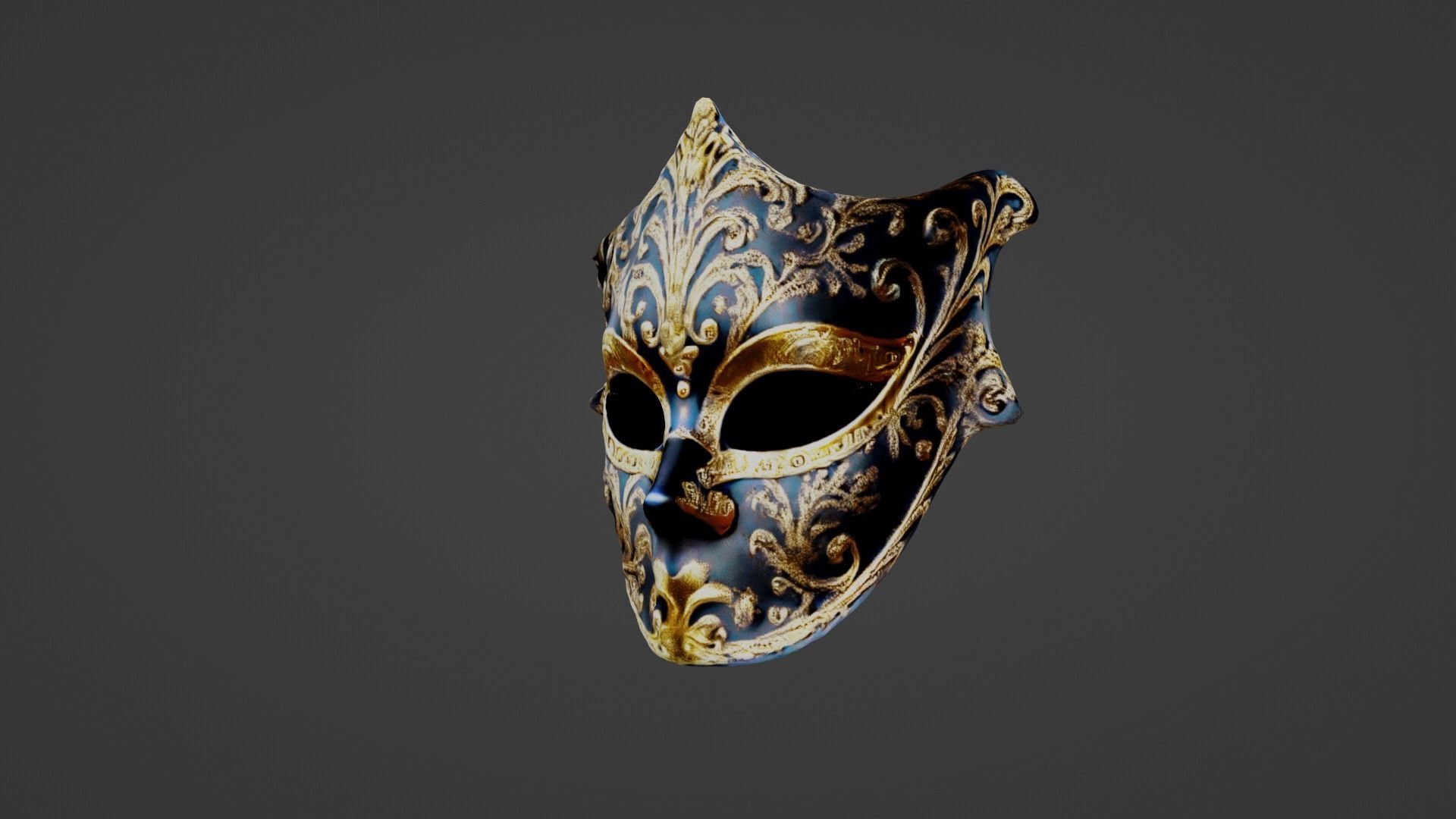 Cosplay Mask Low-poly 3D model_6
