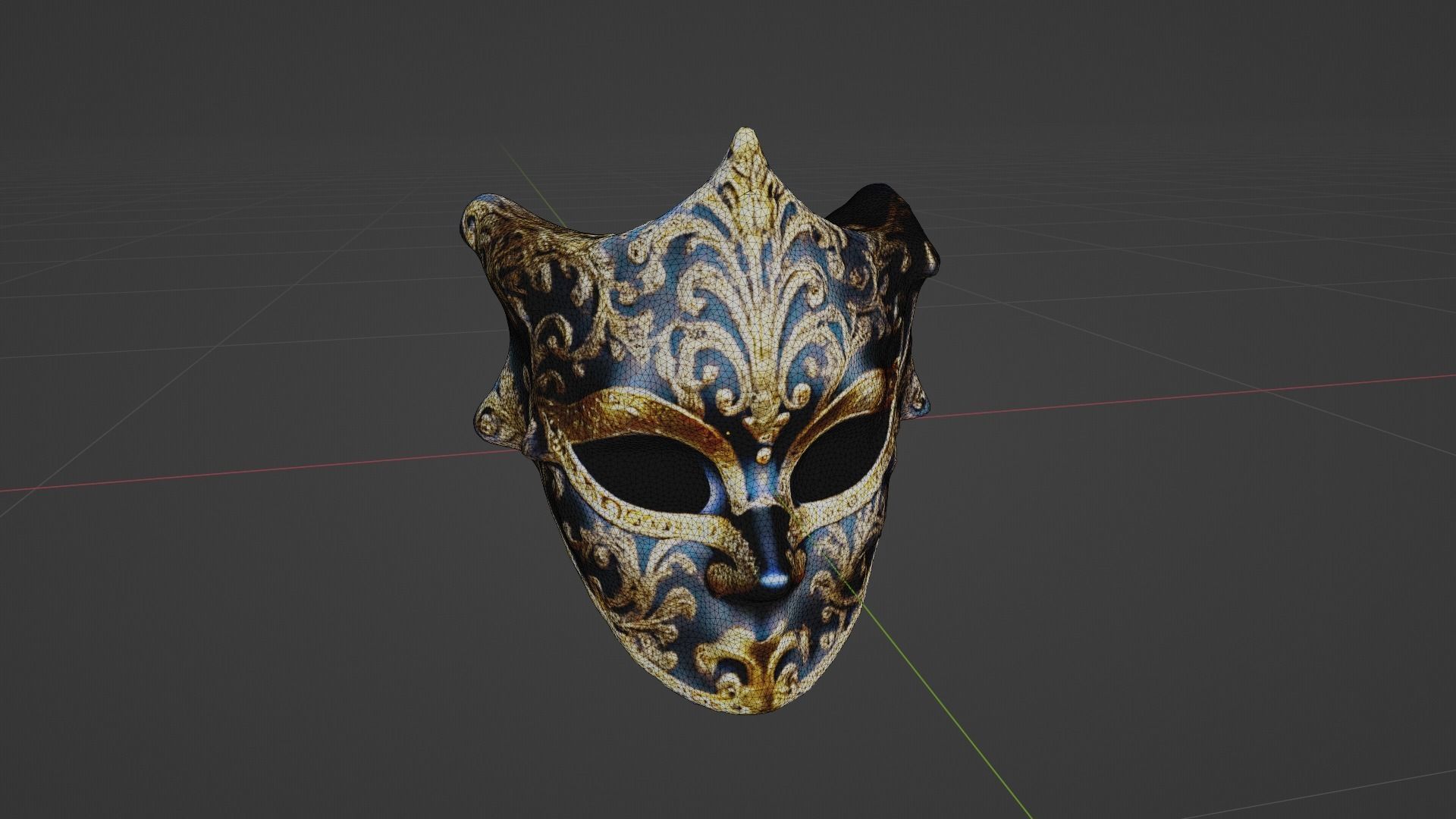 Cosplay Mask Low-poly 3D model_8