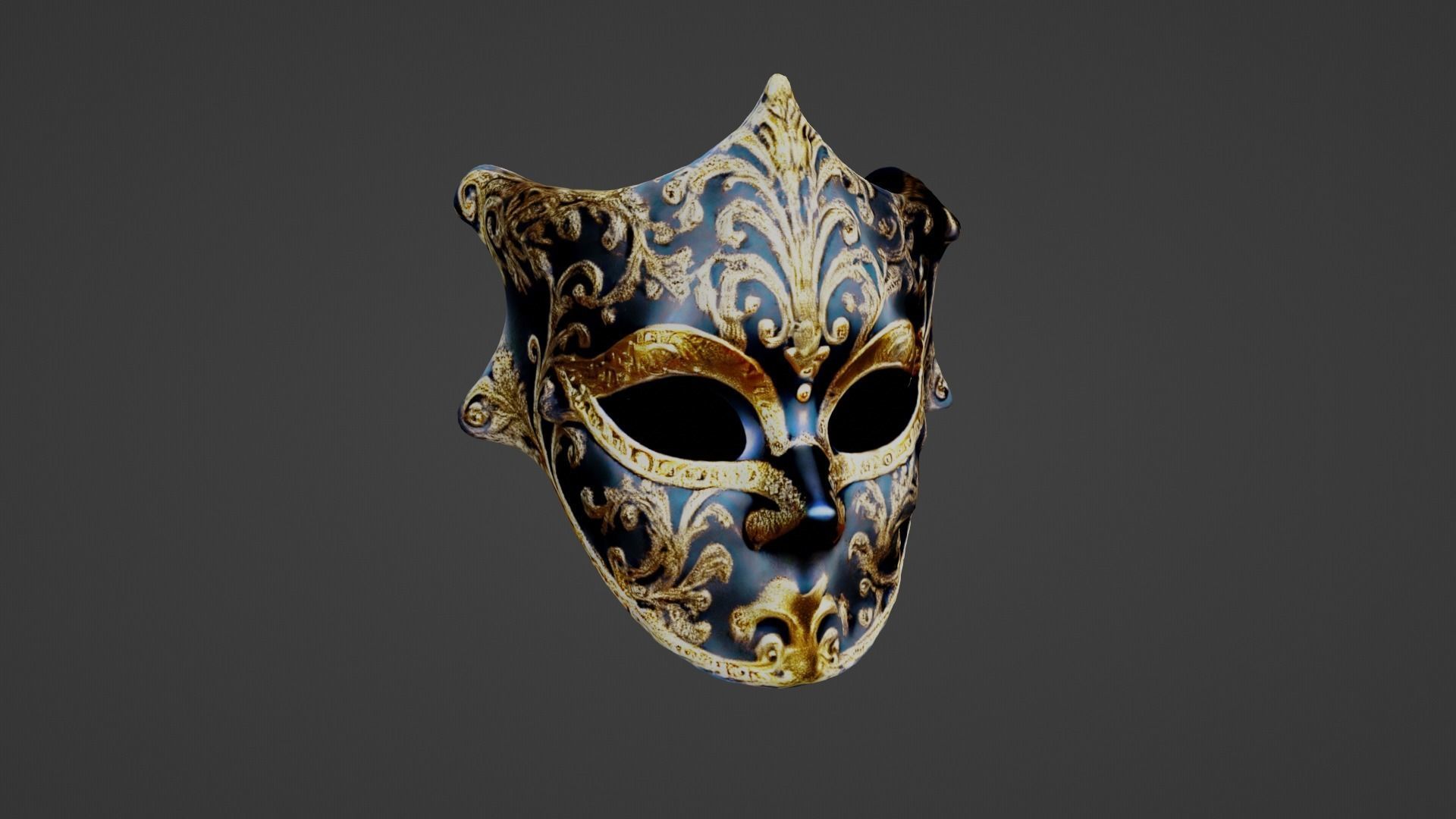 Cosplay Mask Low-poly 3D model_3