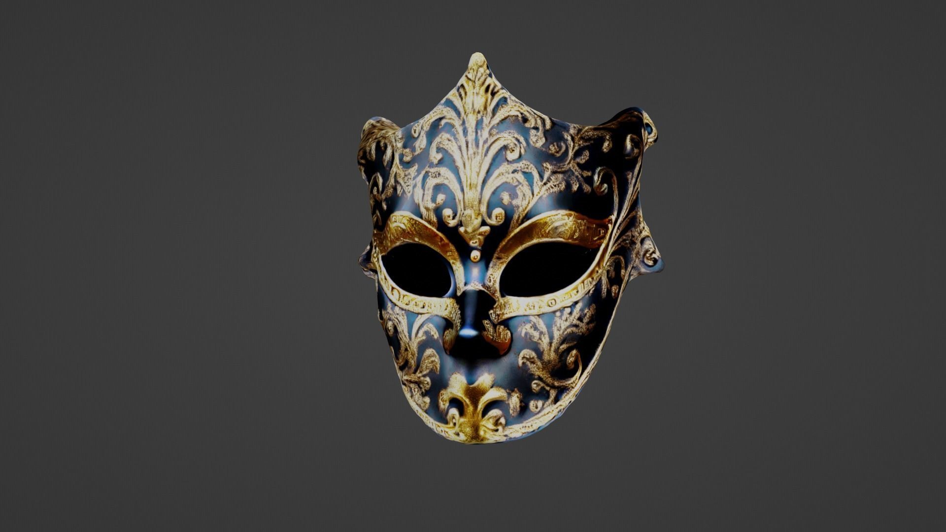 Cosplay Mask Low-poly 3D model_4