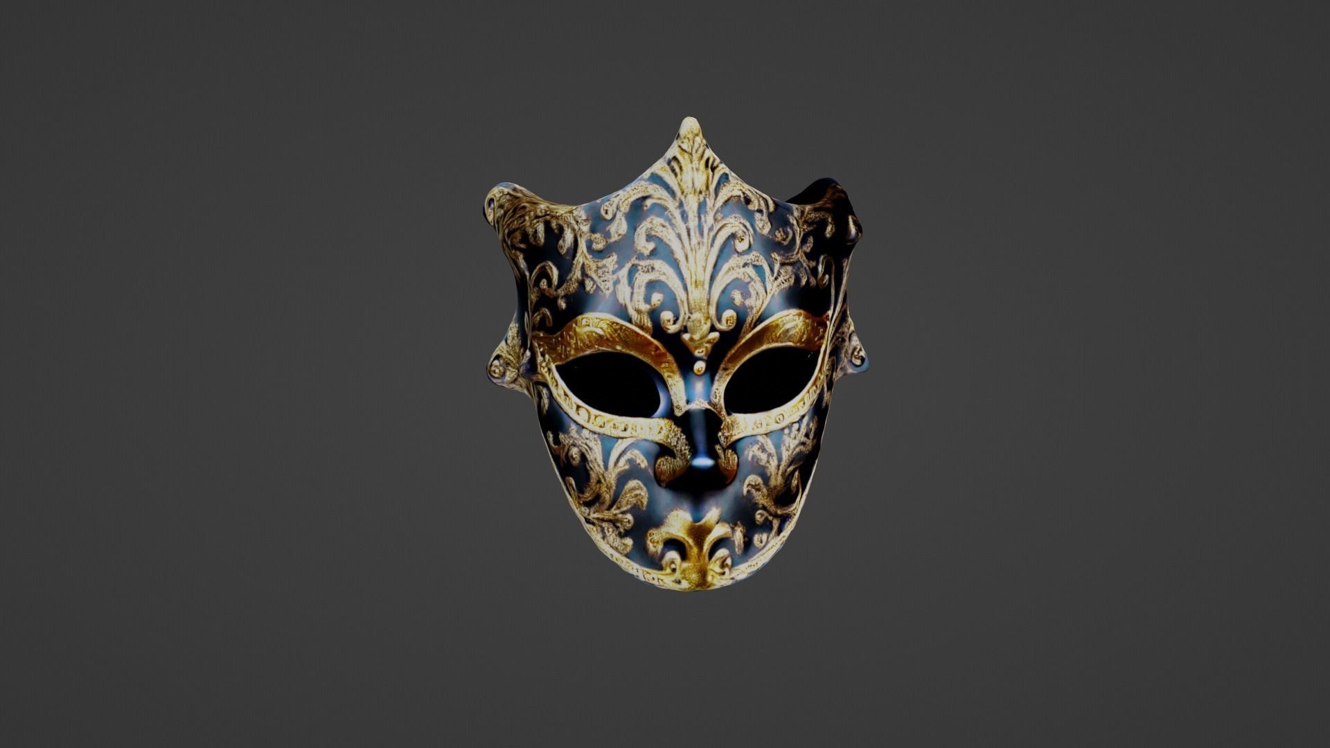 Cosplay Mask Low-poly 3D model_5