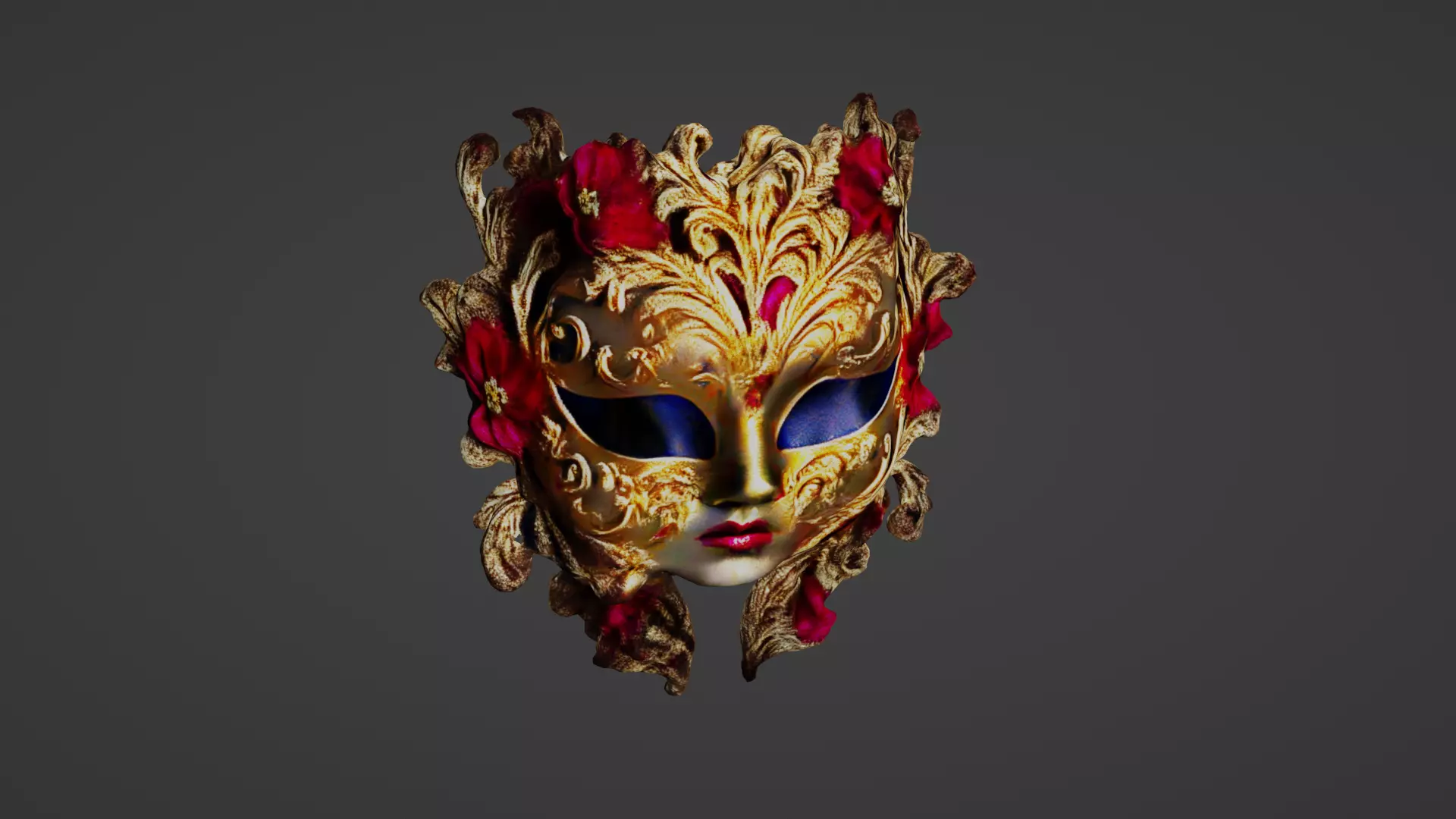 Cosplay Mask Low-poly 3D model_0