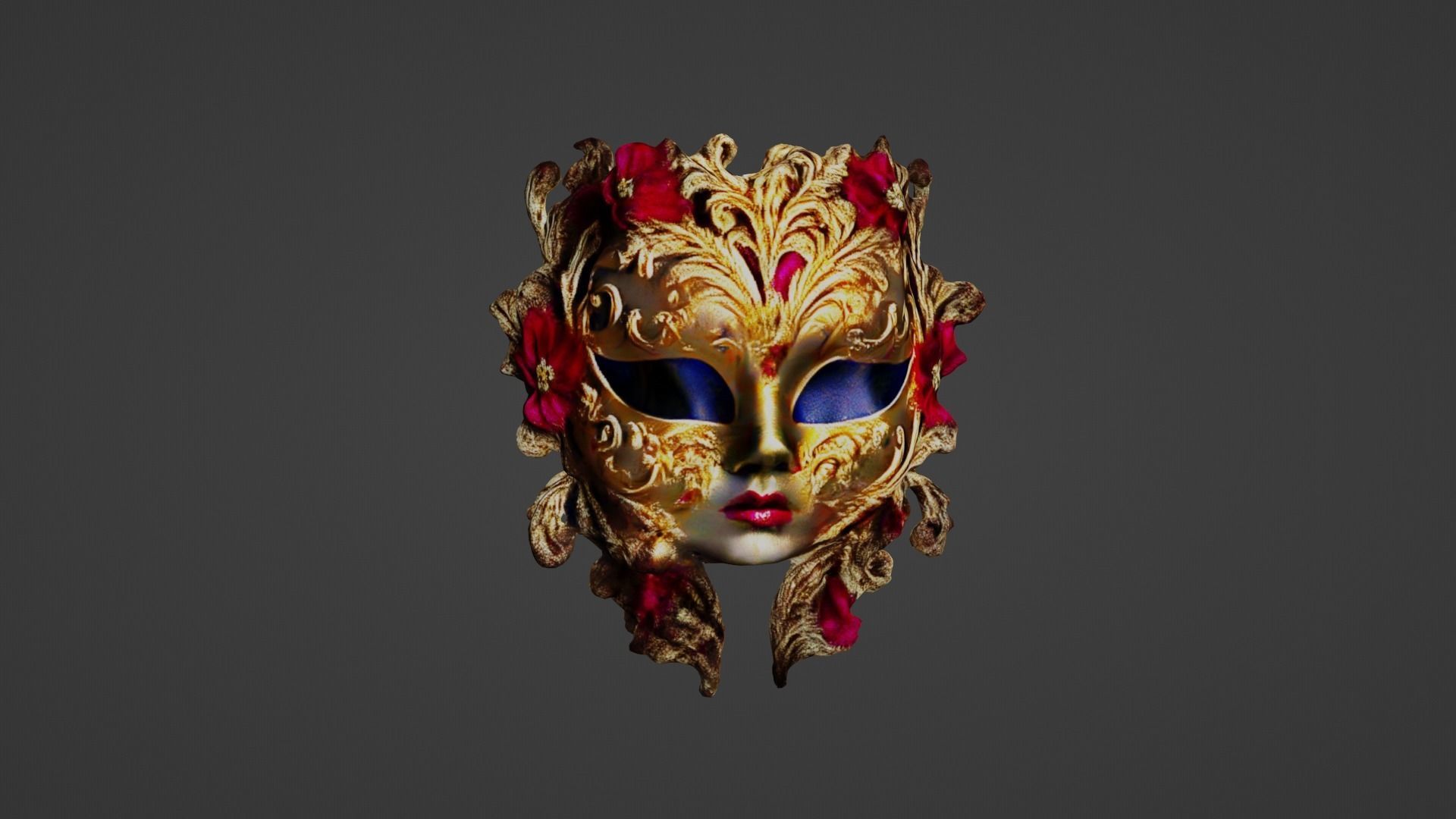 Cosplay Mask Low-poly 3D model_7