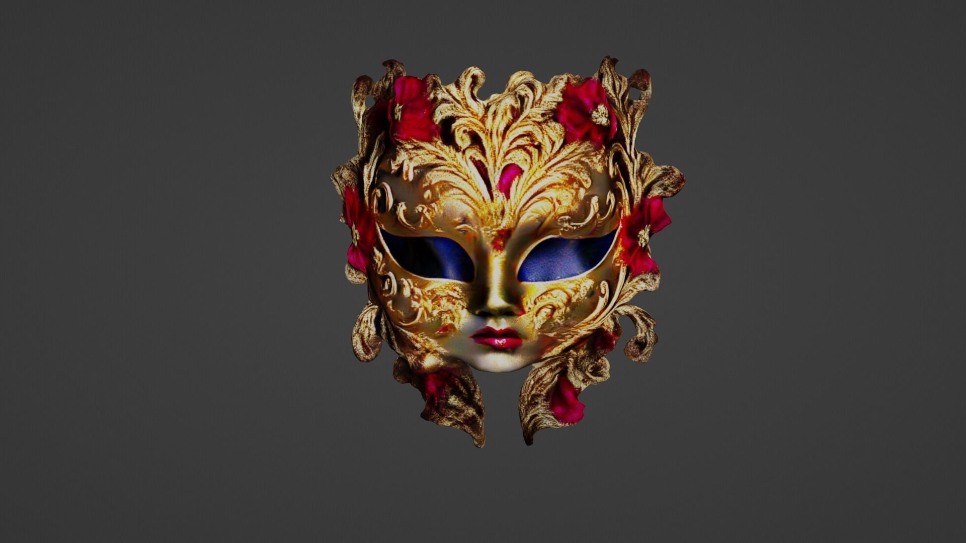 Cosplay Mask Low-poly 3D model_1