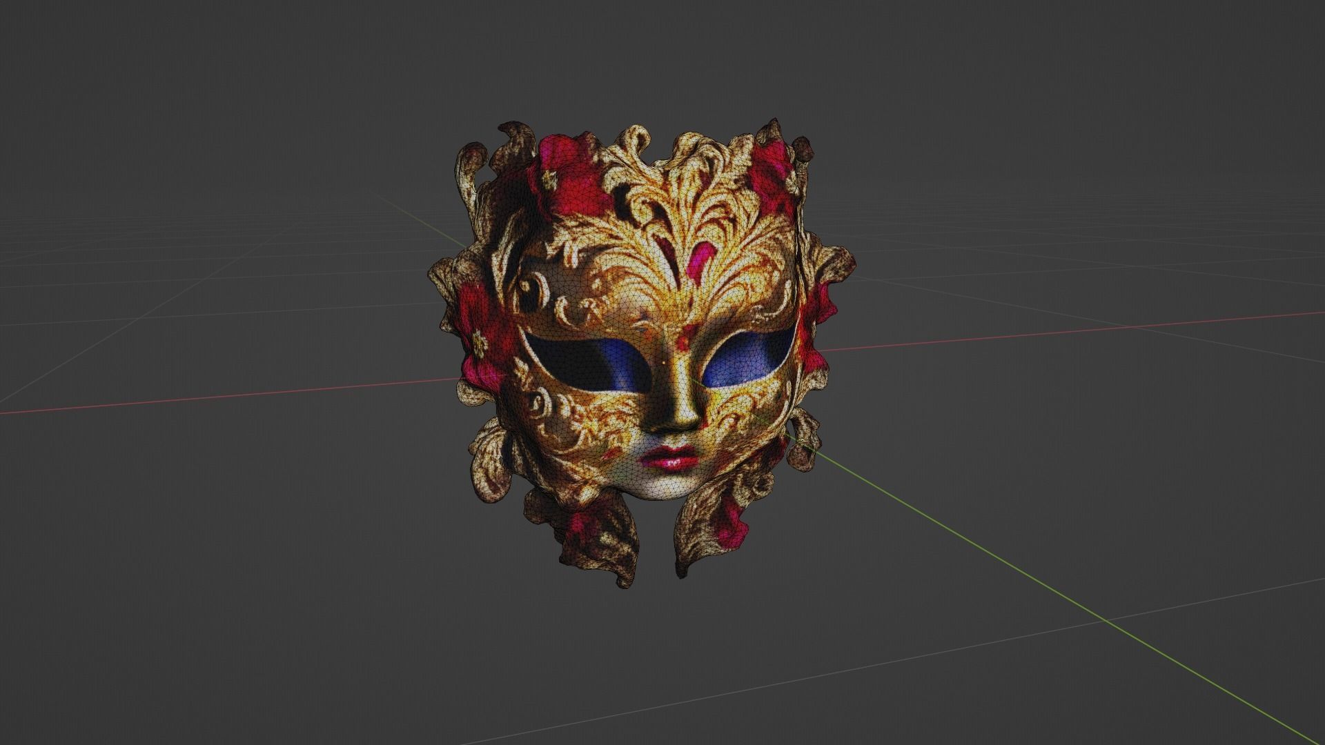 Cosplay Mask Low-poly 3D model_8