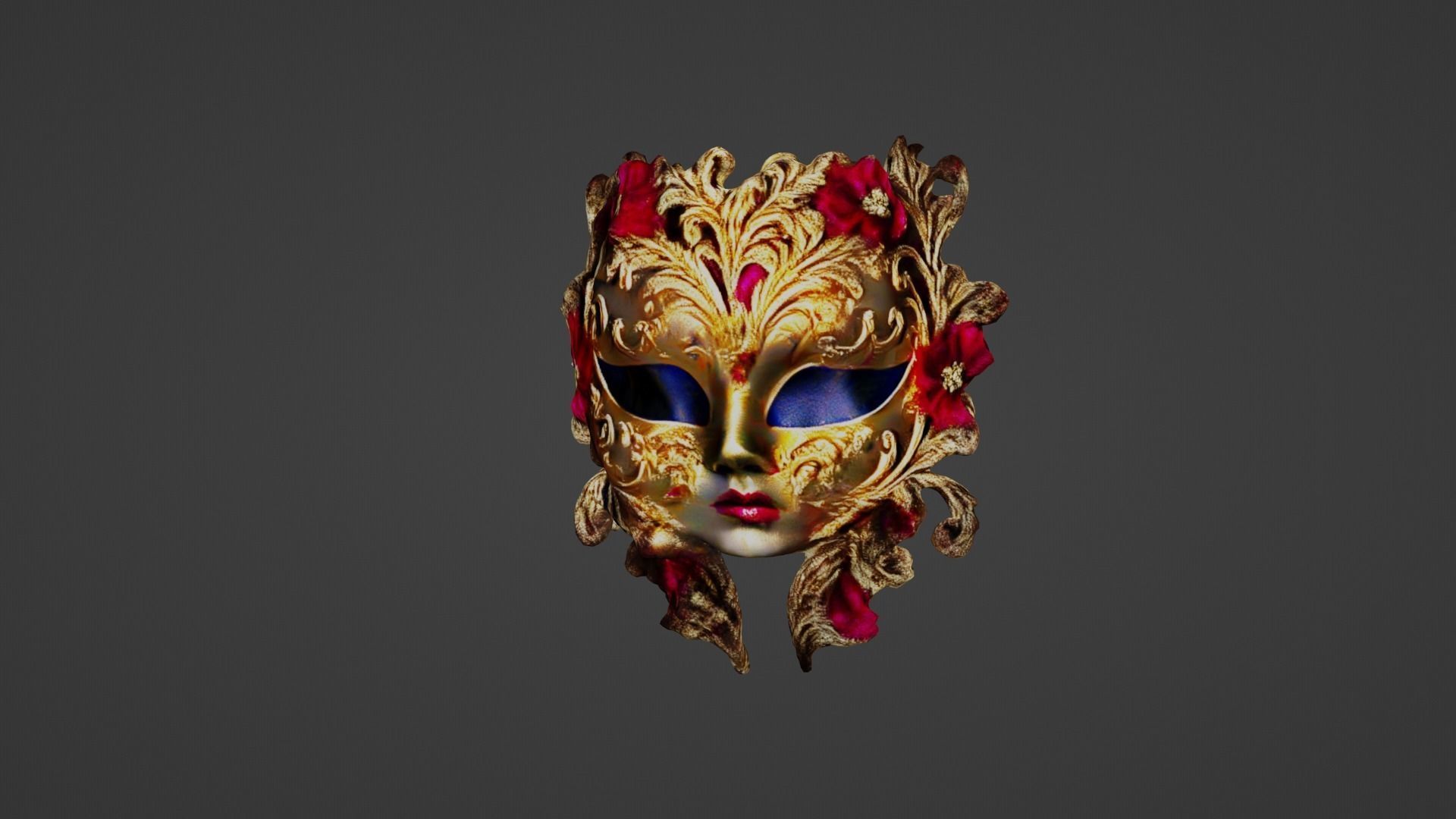 Cosplay Mask Low-poly 3D model_4