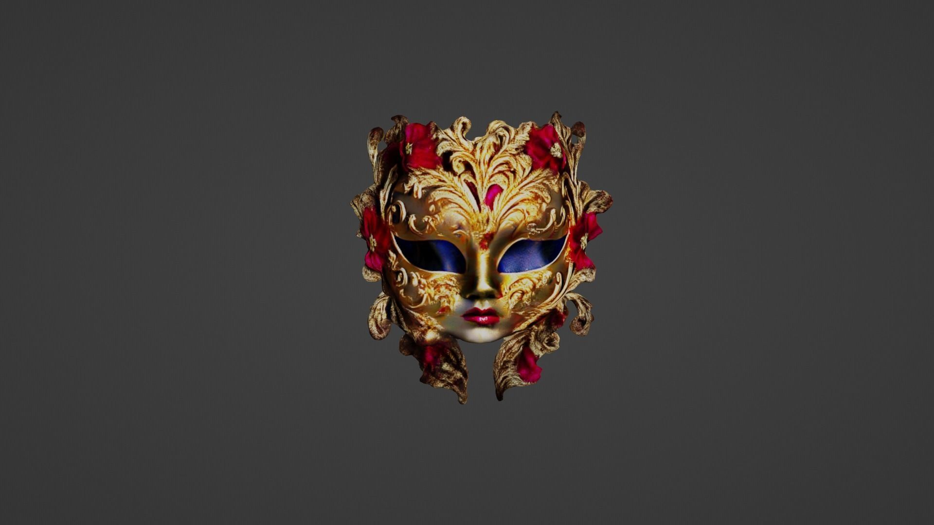 Cosplay Mask Low-poly 3D model_5