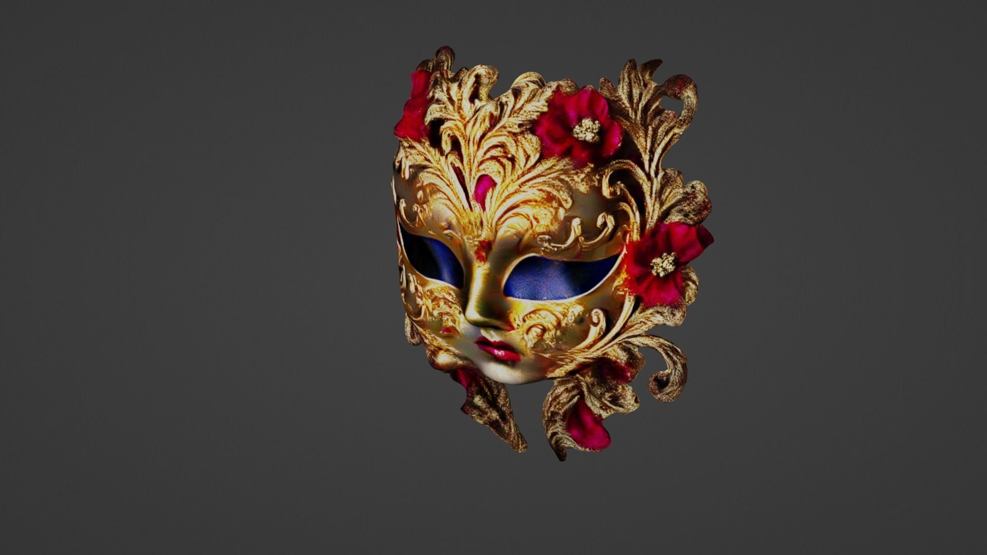 Cosplay Mask Low-poly 3D model_2