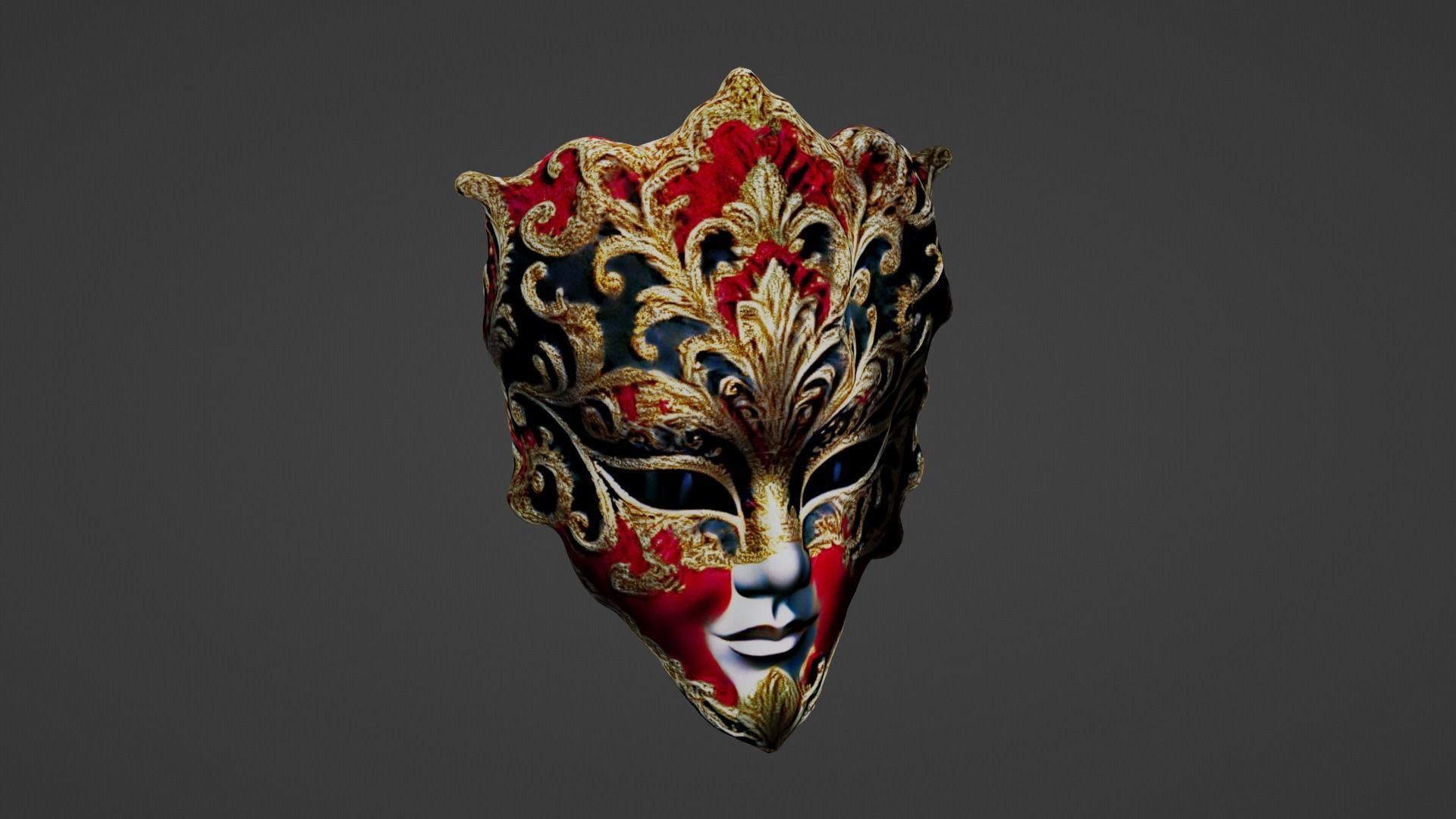 Face Mask Low-poly 3D model_1