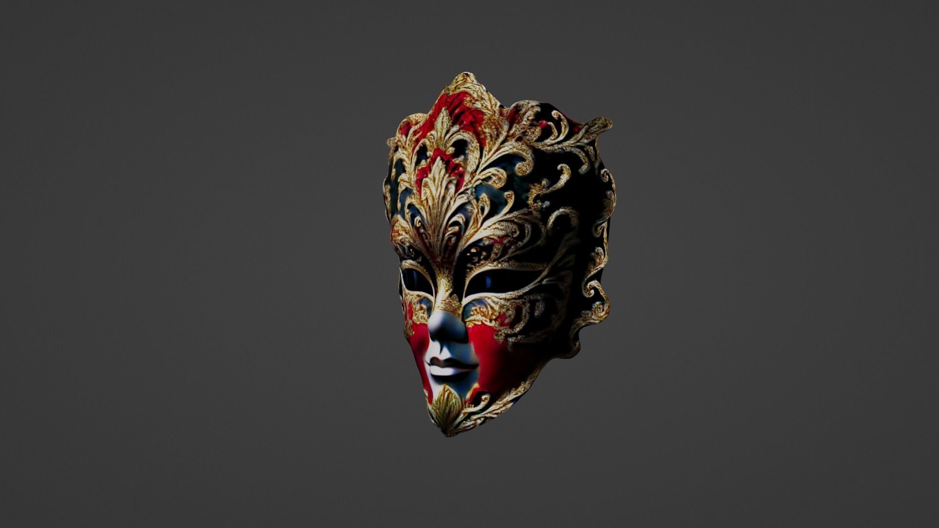 Face Mask Low-poly 3D model_6