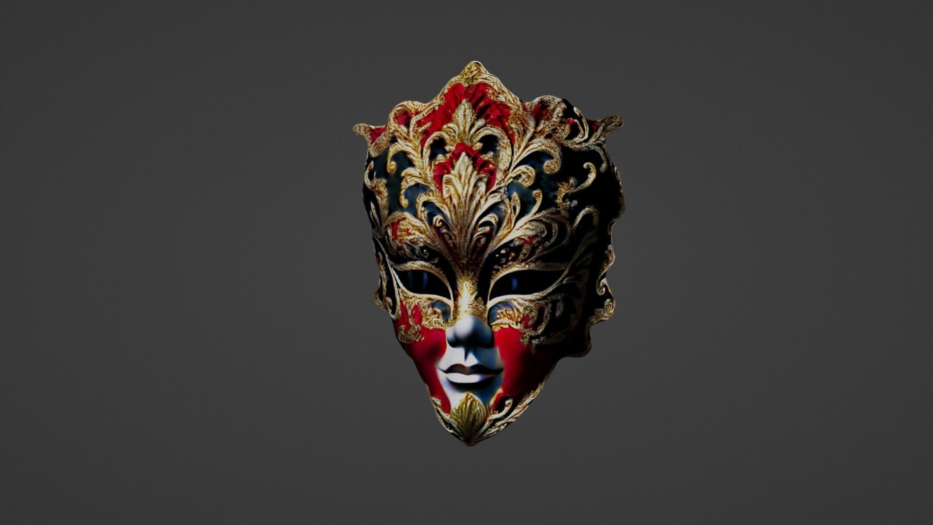 Face Mask Low-poly 3D model_4