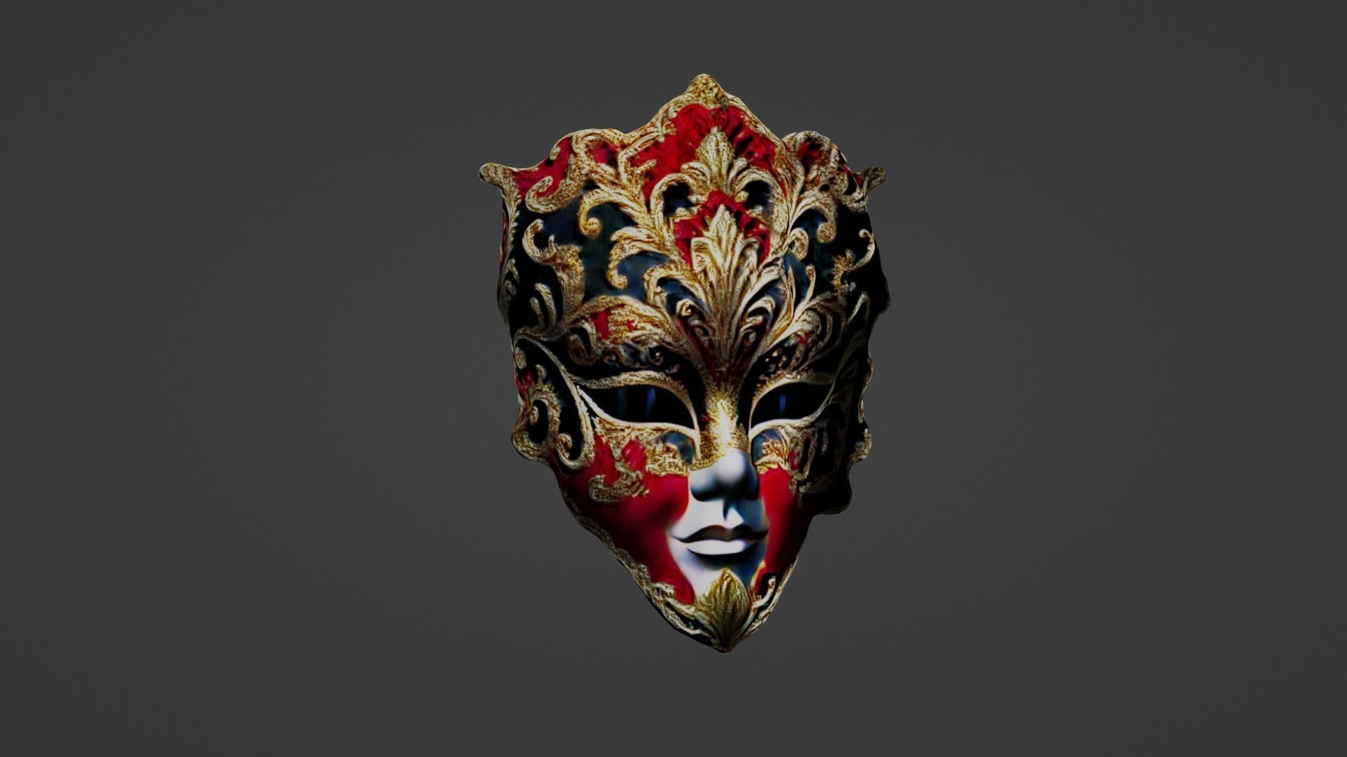 Face Mask Low-poly 3D model_7