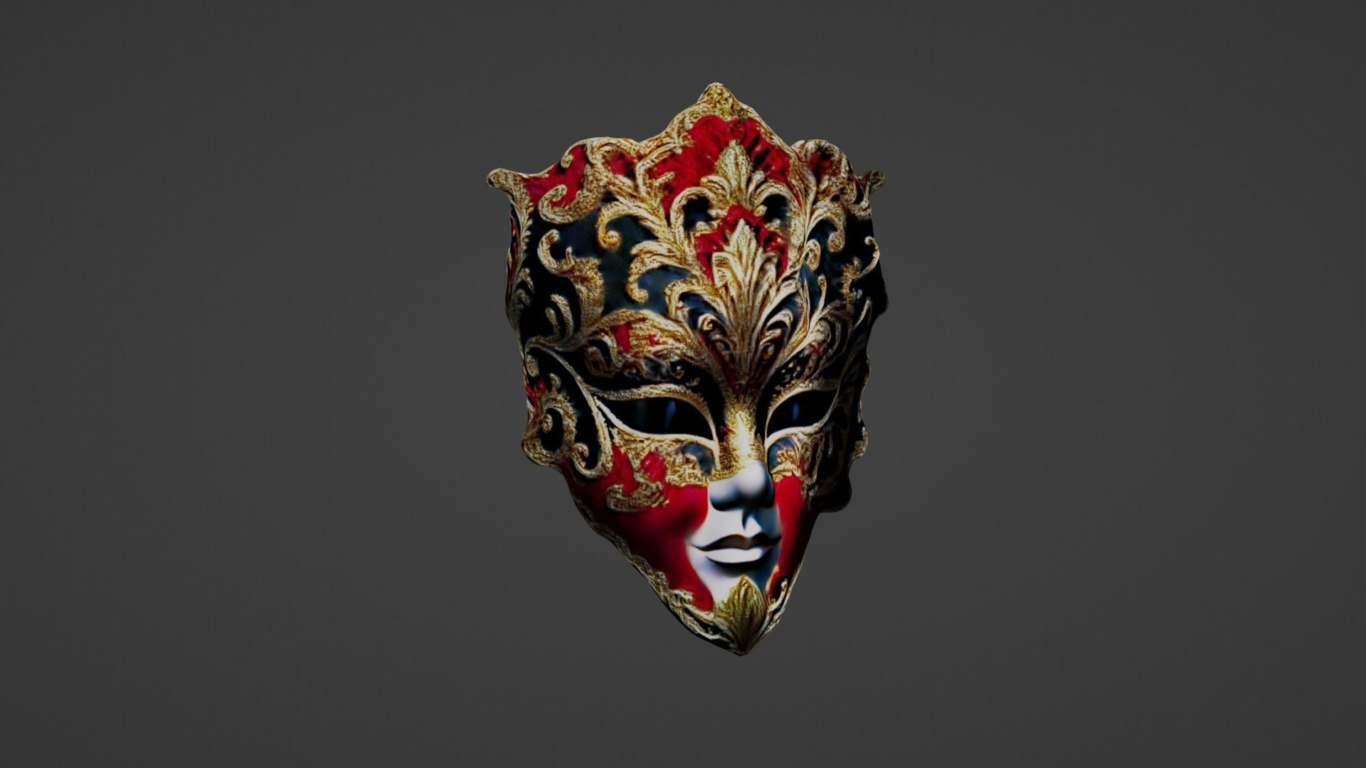 Face Mask Low-poly 3D model_3