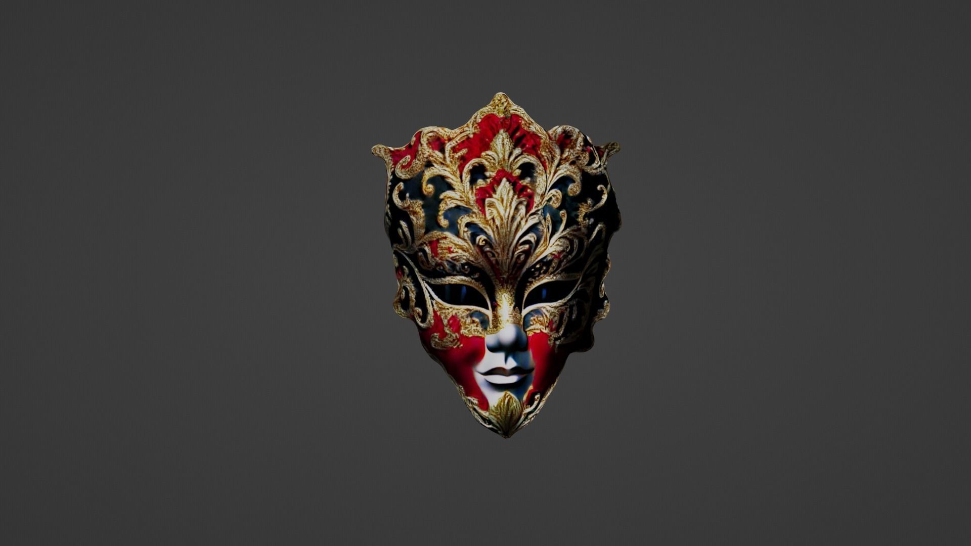 Face Mask Low-poly 3D model_5