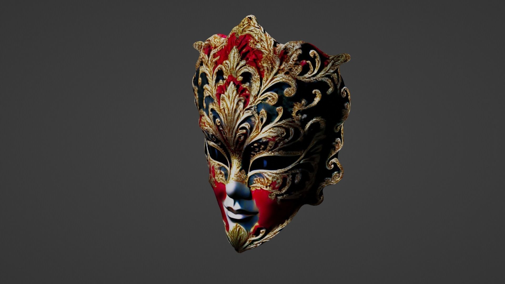 Face Mask Low-poly 3D model_2